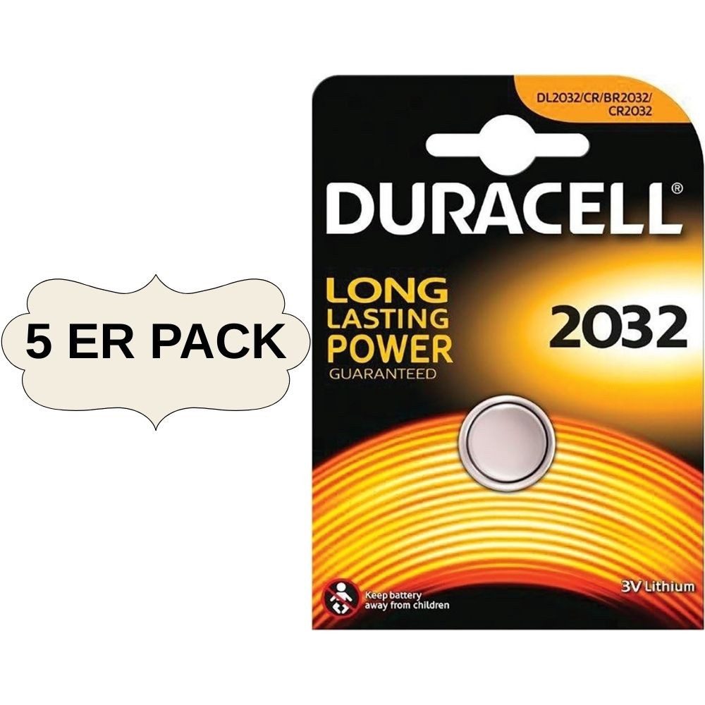 Duracell Lithium Batterie 3V DL2032 CR2032 650 mAh Knopfzelle Coin Cell Batterie, (3 V V), Lithium Batterie Coin Cell 2032 Batteriezelle mit langer Lebensdauer
