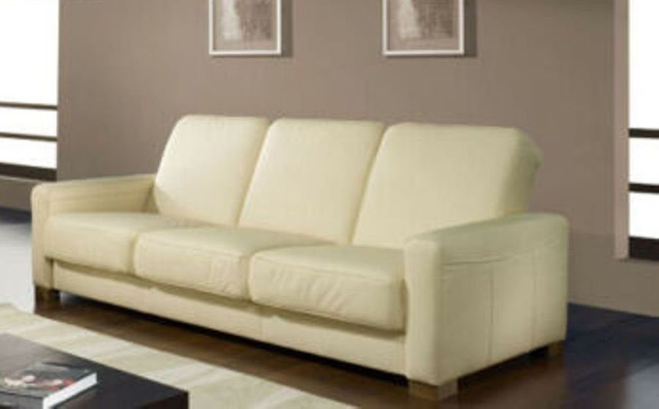 3, 3-Sitzer JVmoebel Modern Ledersofa Couch Europe Polster Couch in Made Dreisitzer Sofa