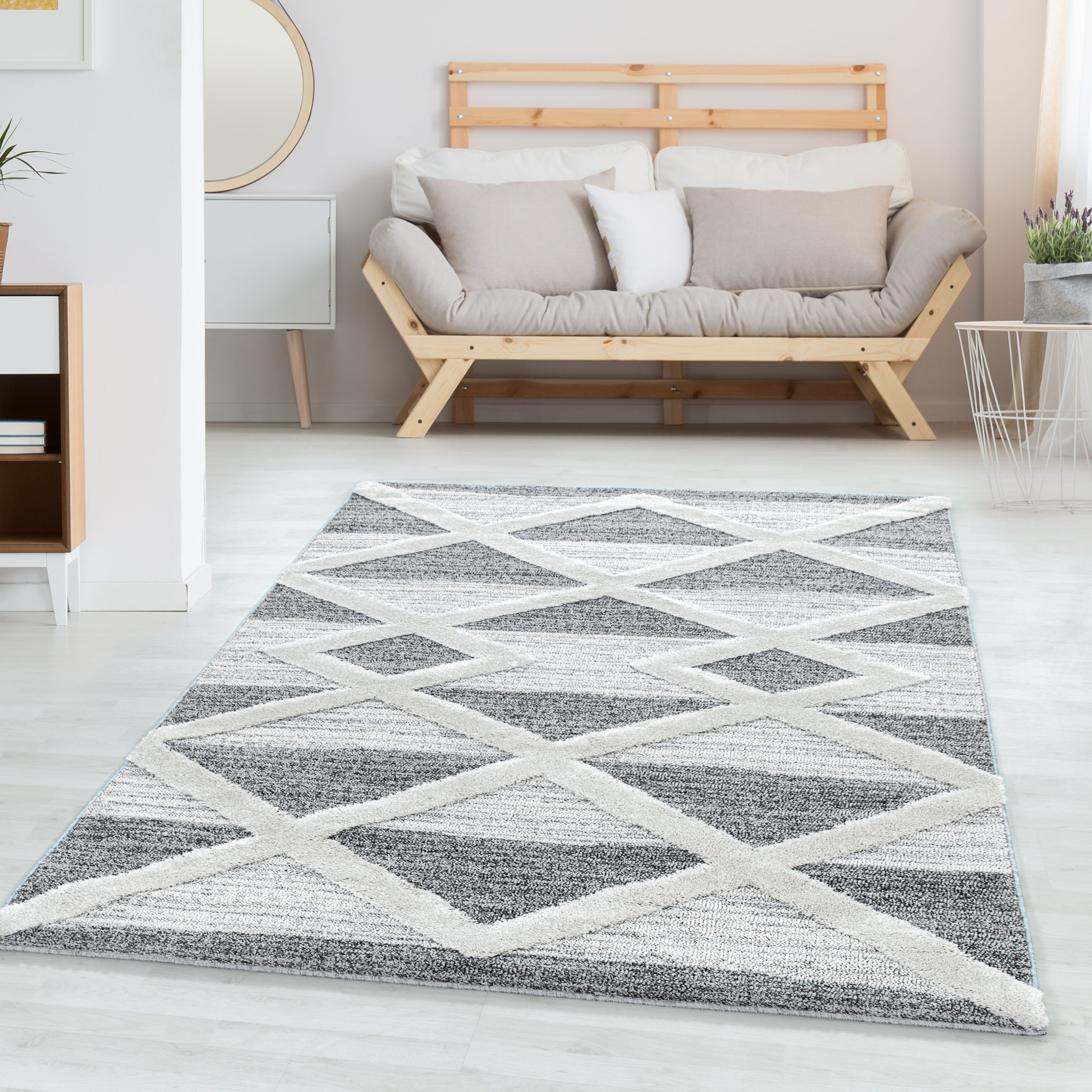 Carpettex Hochflor-Teppich Geometrisch Design, Läufer, Höhe: günstig online kaufen