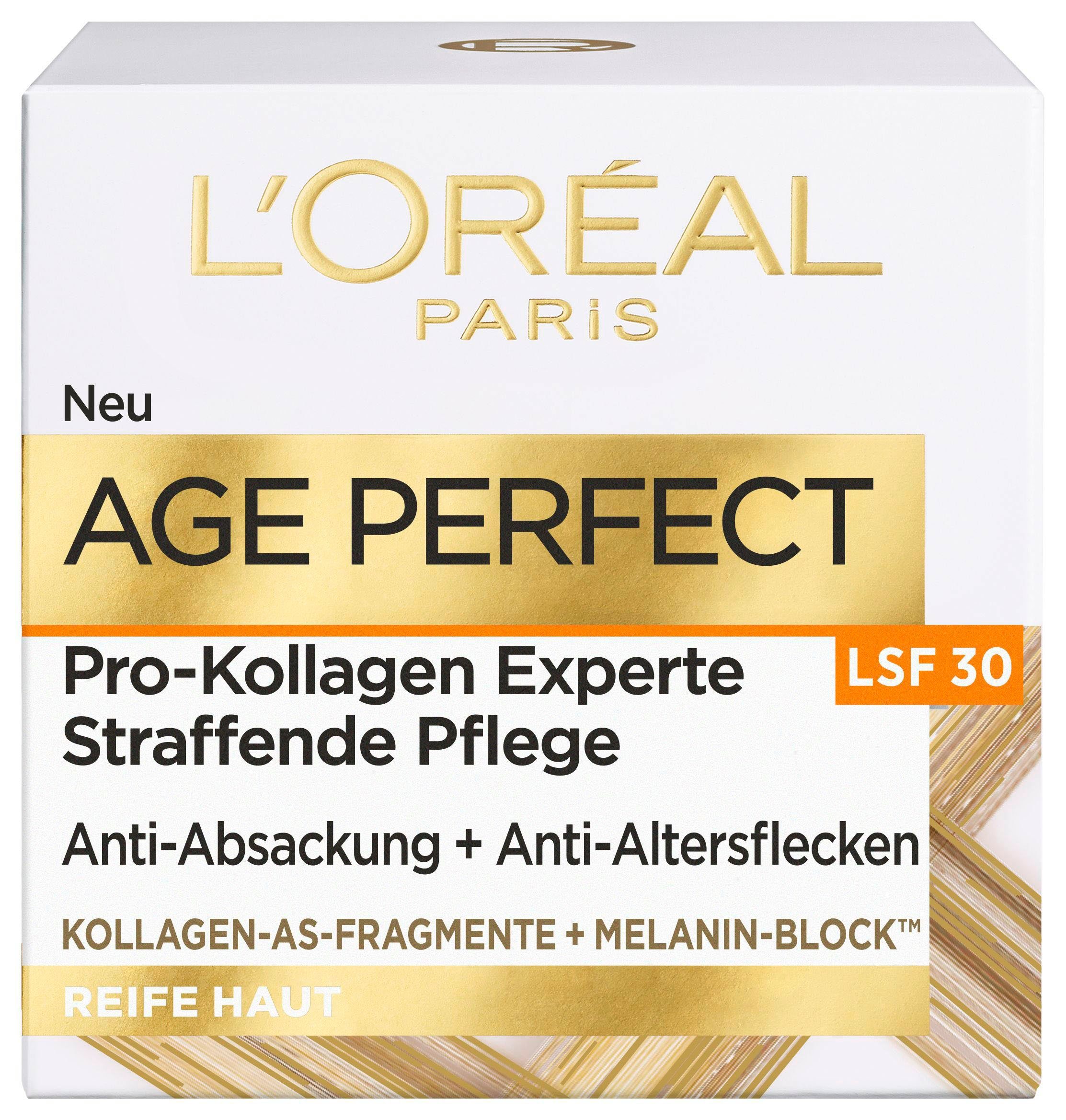 Tagespflege Perfect mit L'ORÉAL LSF30, PARIS Age Tagescreme Collagen