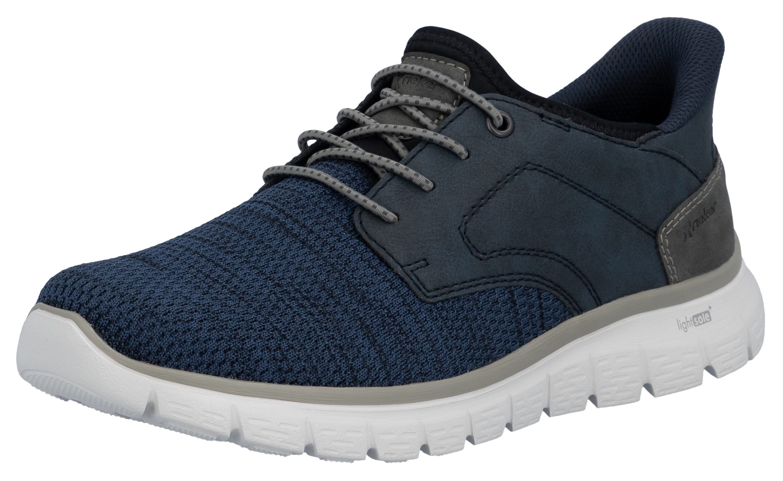 Rieker Slip-On Sneaker, Freizeitschuh, Halbschuh, Schlupfschuh, gepolsterter Fersenabschluss