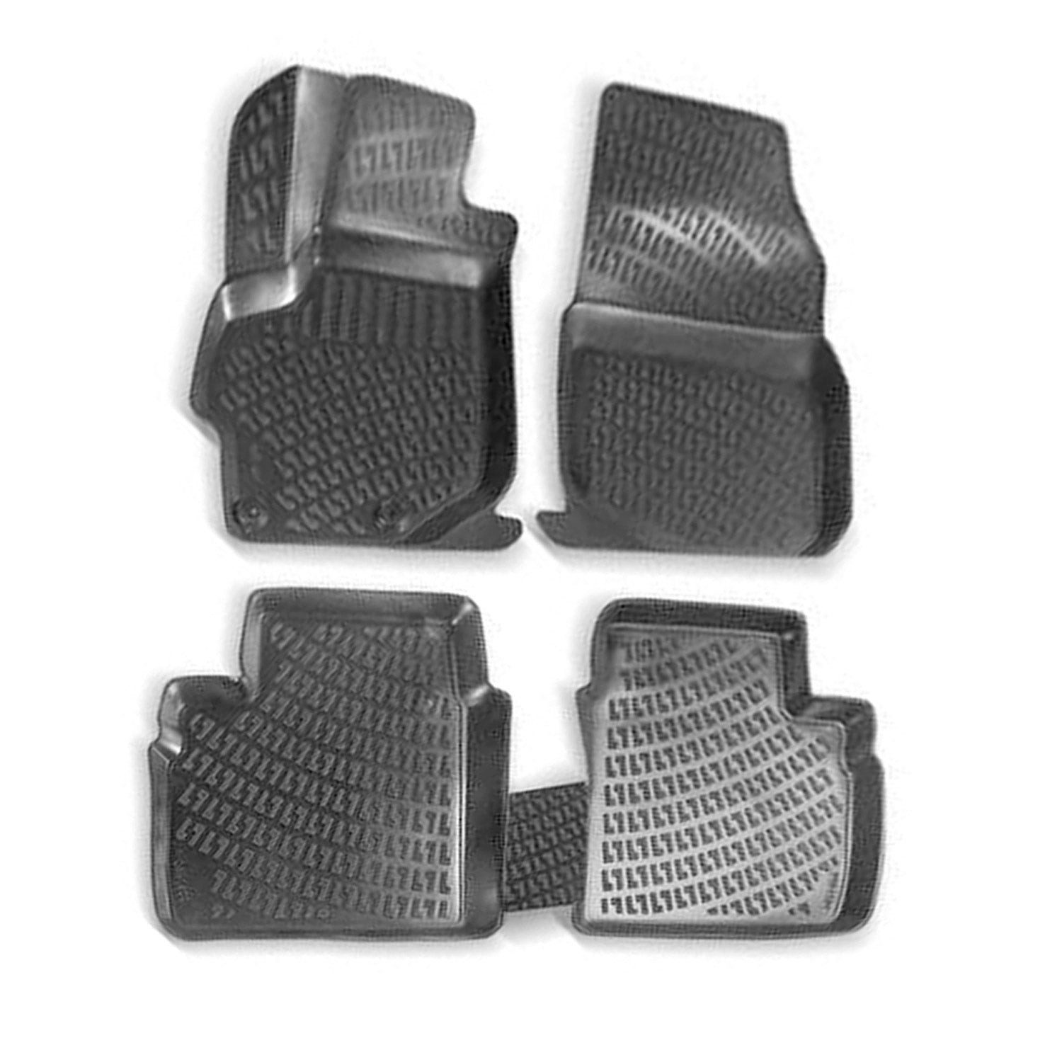 OMAC Auto-Fußmatten für Smart Fortwo 2014-2019 Schwarz 4 tlg TPE (4 St), für Smart Fortwo 2014-2019 Smart Fortwo 2014-2019, Antirutsch,Wasserfest,Einfache Installation