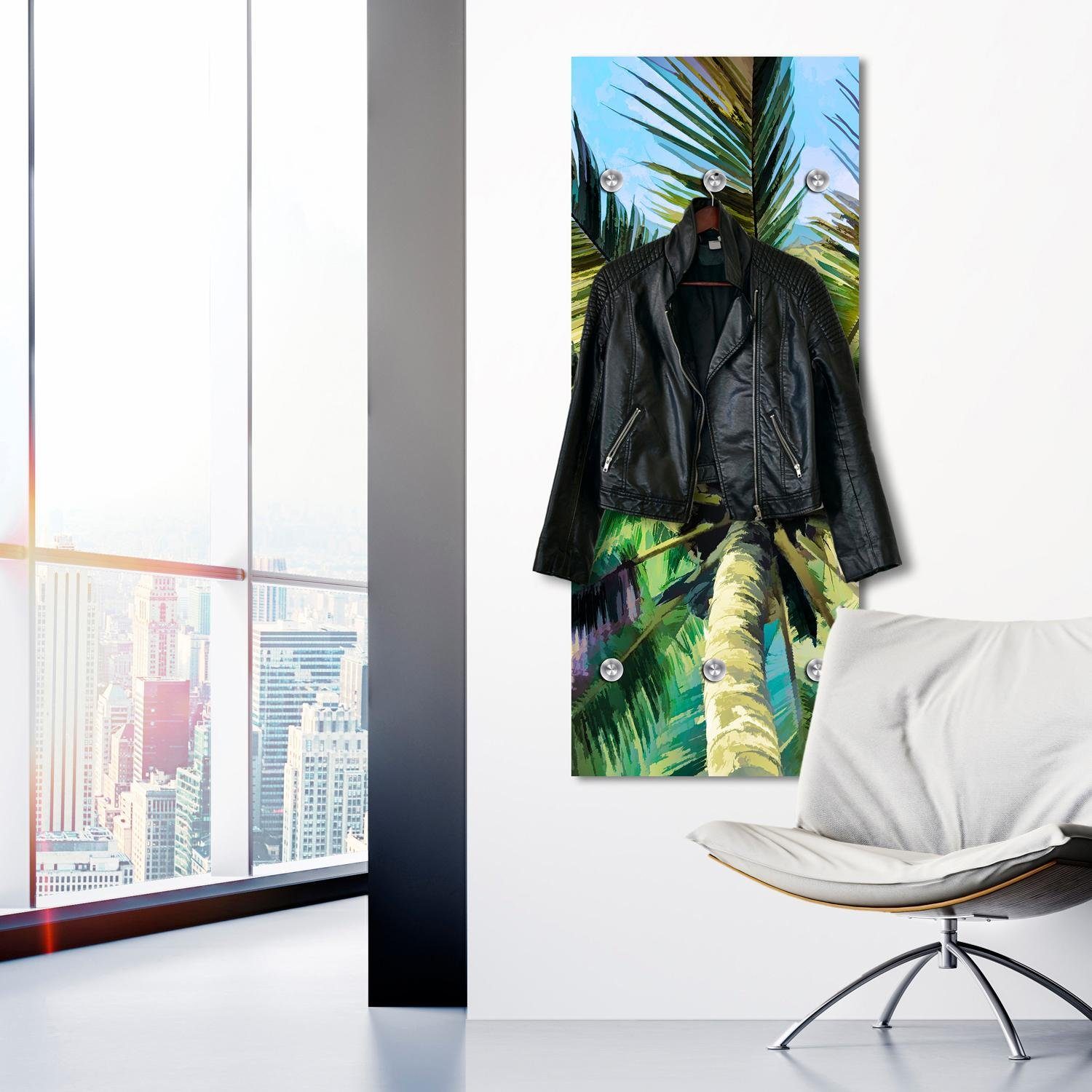 queence Garderobenleiste Palme, mit 6 Haken, 50 x 120 cm