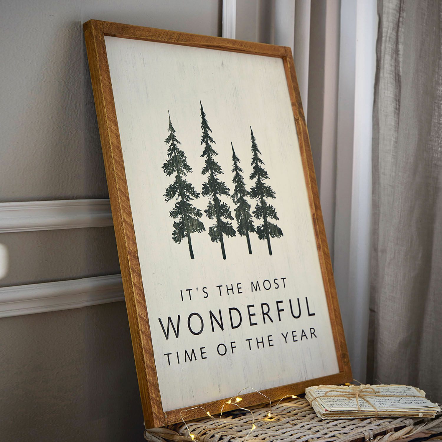 Mirabeau Weihnachtsfigur Dekoboard Wonderful weiß/braun (kein günstig online kaufen