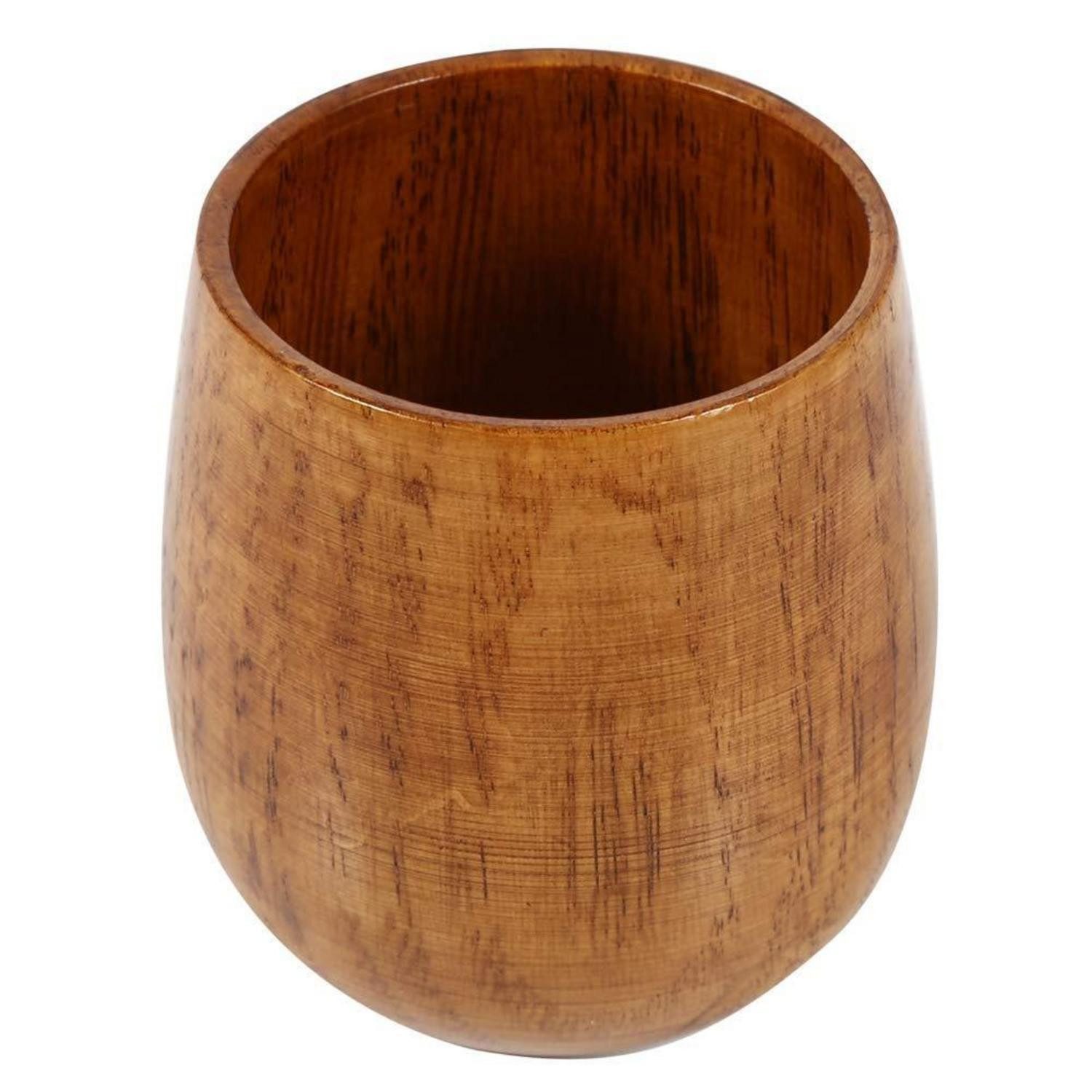 LuxusKollektion Becher Holztasse groß - Handgefertigt Naturholz Kaffee Tee Bier, Holz