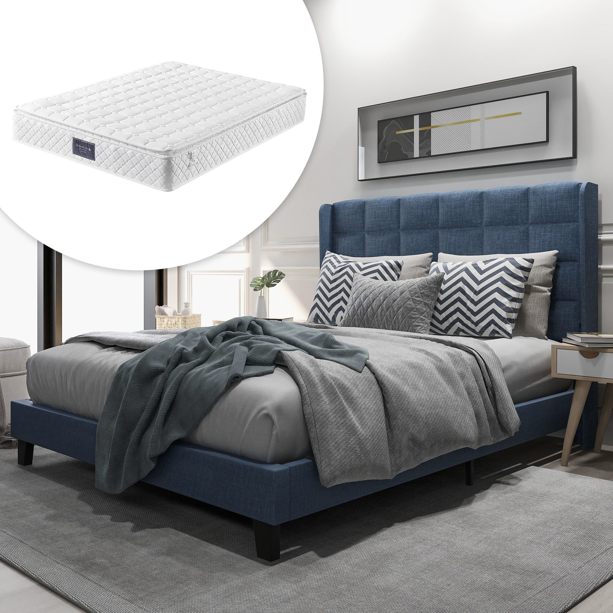 STILVORA Polsterbett 140x200 Jugendbett mit Lattenrost,Bettgestell günstig online kaufen