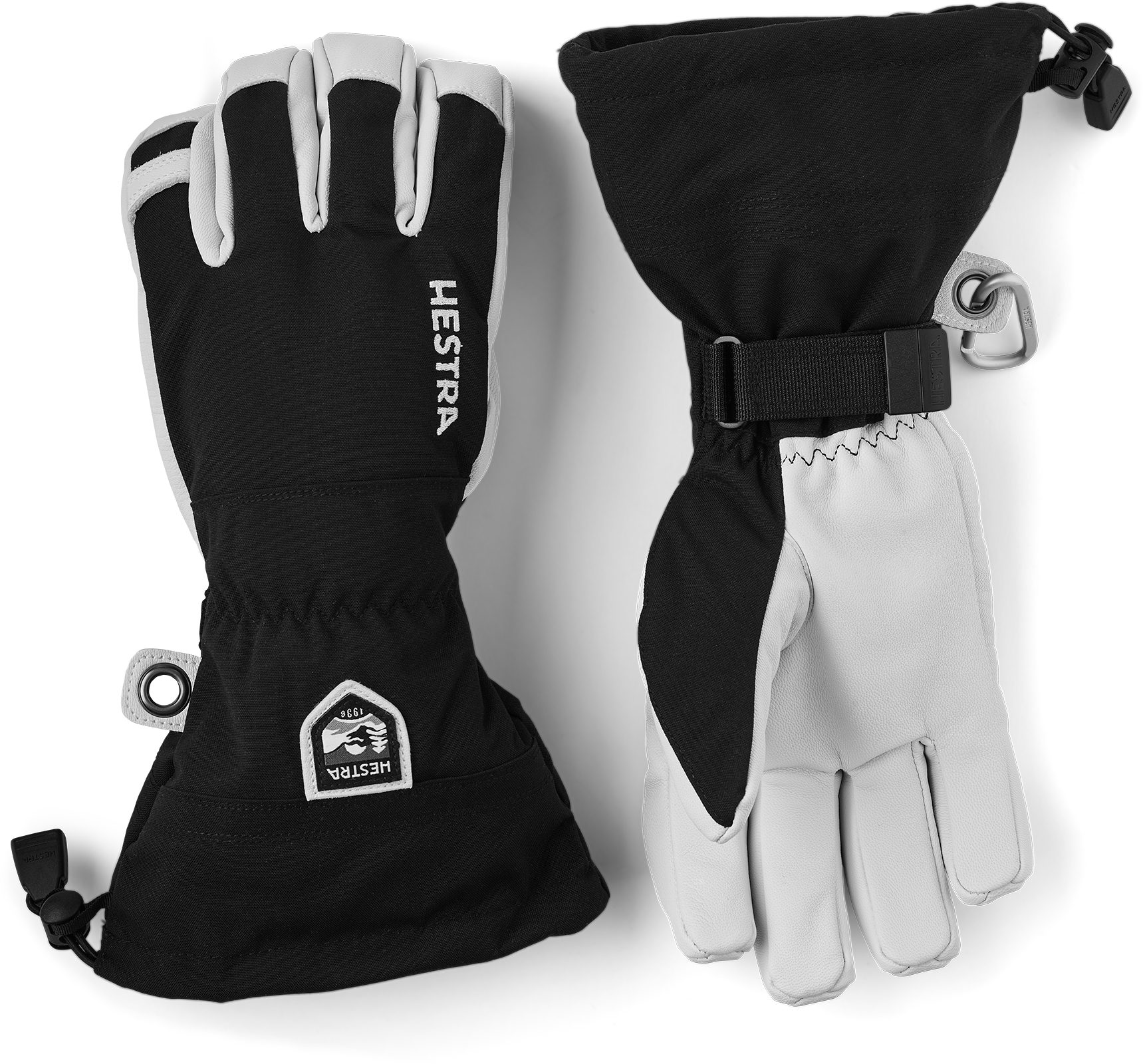 Hestra Skihandschuhe Army Leather Heli - 5 Finger black