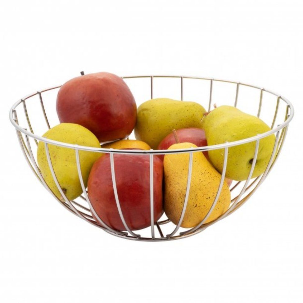 Obstschale Obstkorb, verchromt, rund 132778