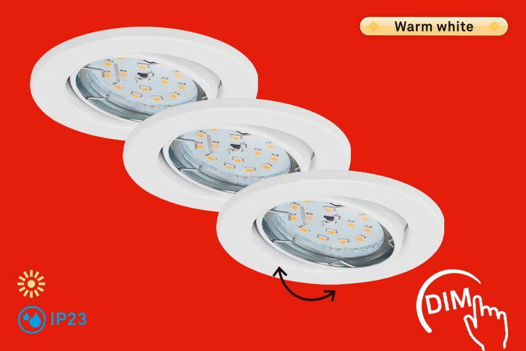 Briloner Leuchten LED Einbauleuchte FLAT DIM