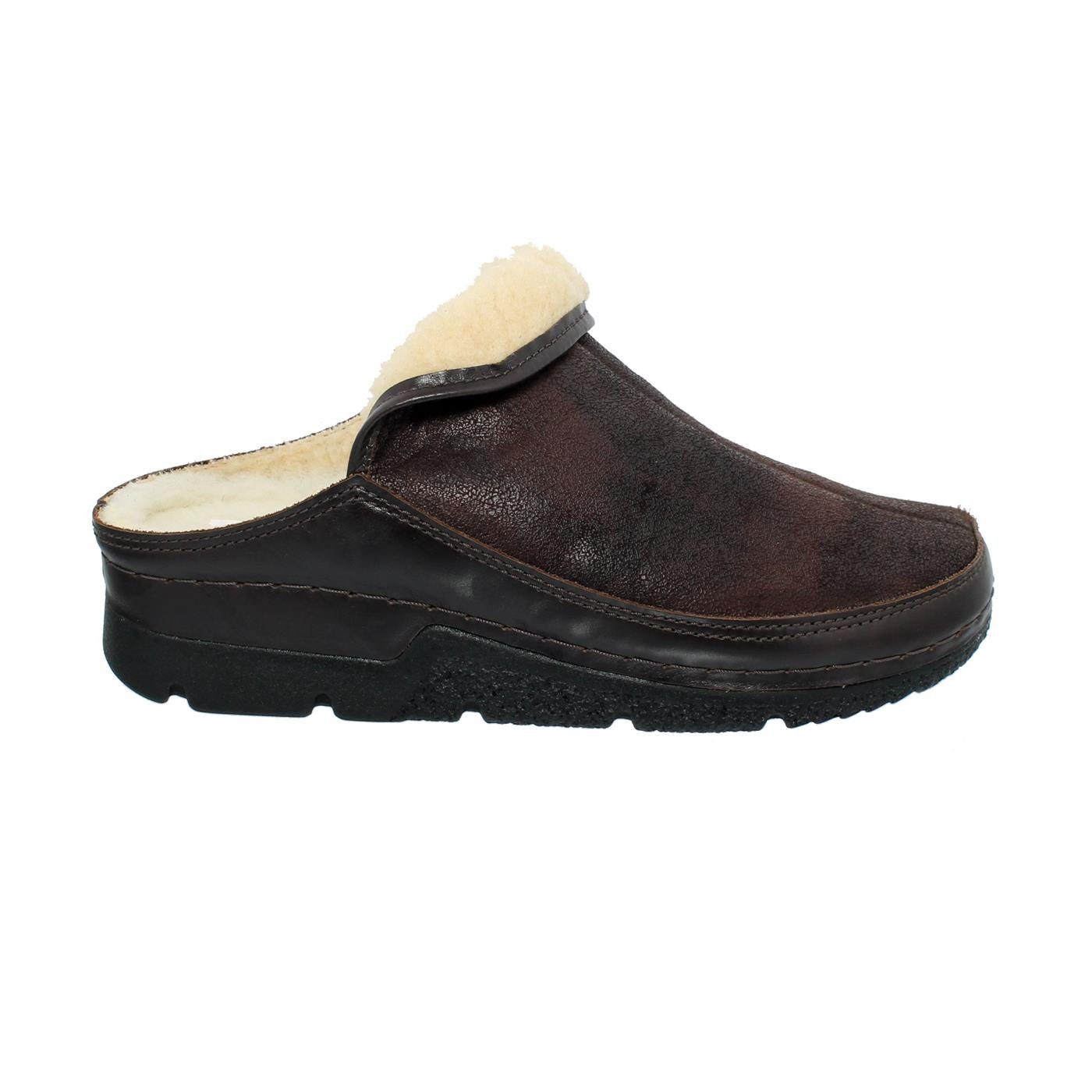BERKEMANN Berkemann Remonda Hausschuh, dunkelbraun, Doubleface, Weite G 1152-491 Pantoffel