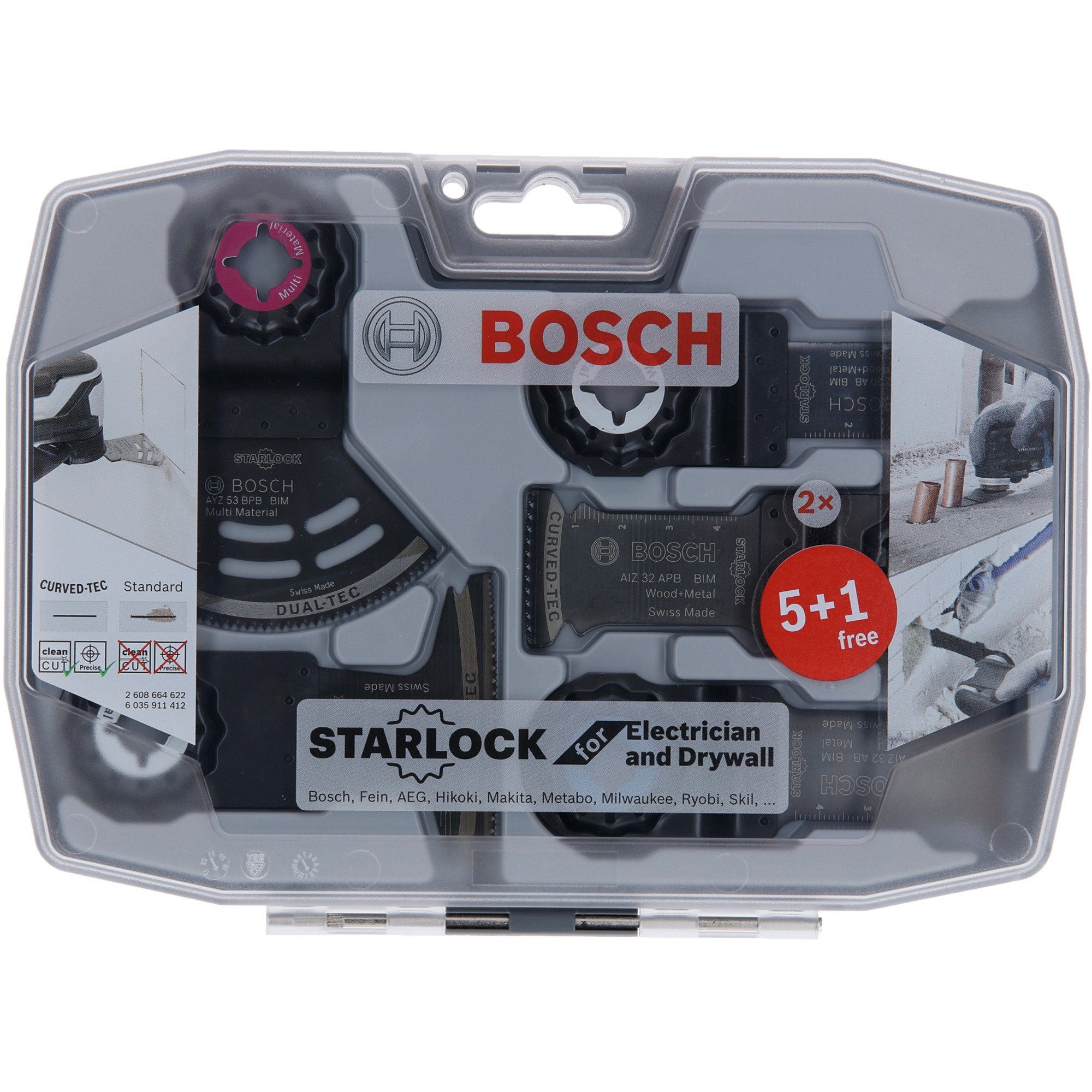 Bosch Professional Multitool Bosch Professional Starlock Best of Elektriker &, (6-teilig, für Multifunktionswerkzeuge)