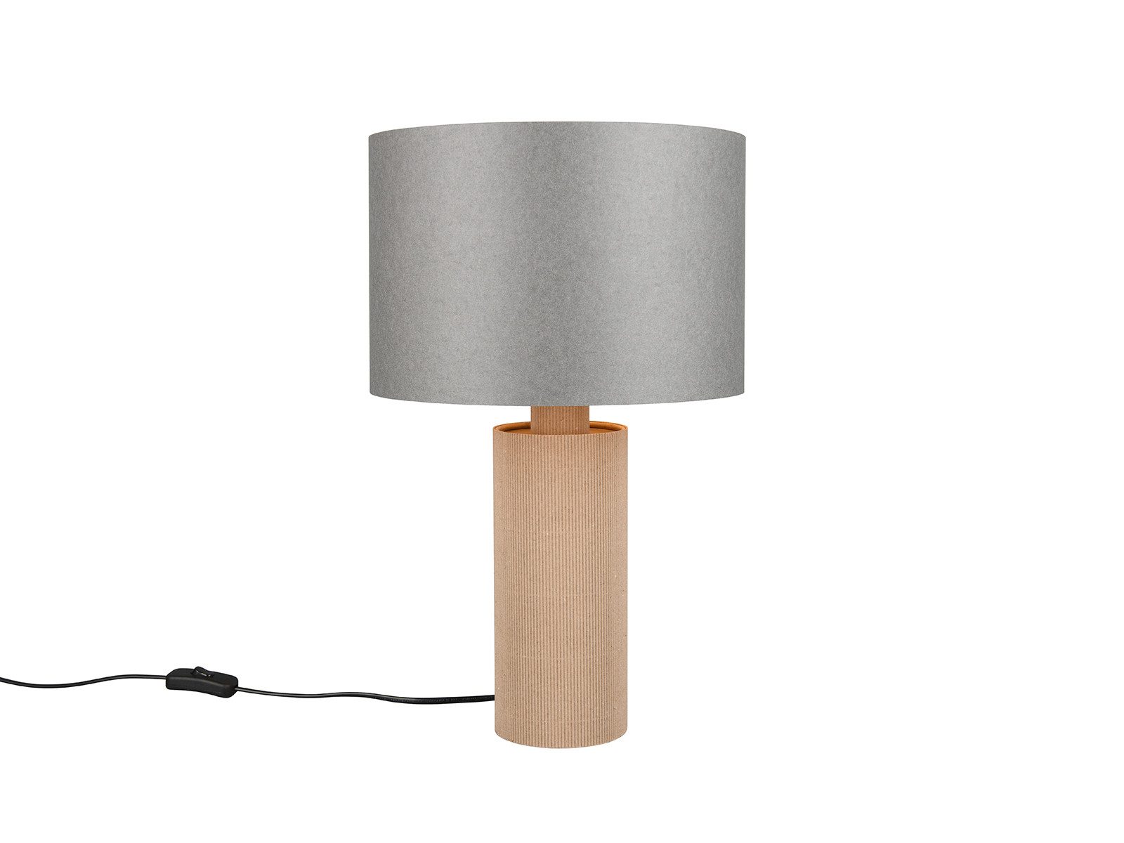 TRIO Leuchten LED Nachttischlampe, Dimmfunktion, LED wechselbar, warmweiß, große ausgefallen-e Lampe aus Pappe für die Fensterbank, Höhe 28cm