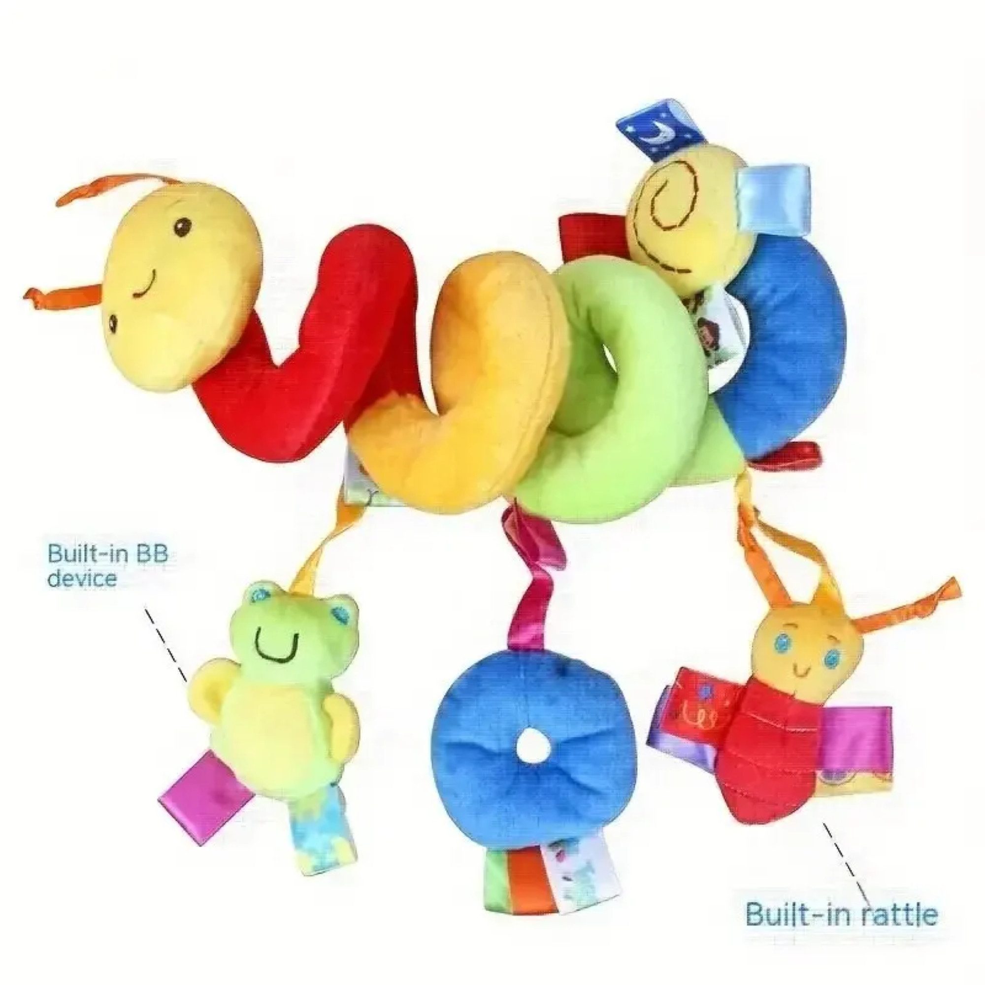 Montegoni Babyspiegel Baby Kinderwagen Spielzeug Bett Hängen Spielzeug (1-St., Mobile Baby Kinder Twisty Spirale Cartoon), Plüschtier für Jungen Mädchen wagen Bett Auto,Lernspielzeug Kleinkind