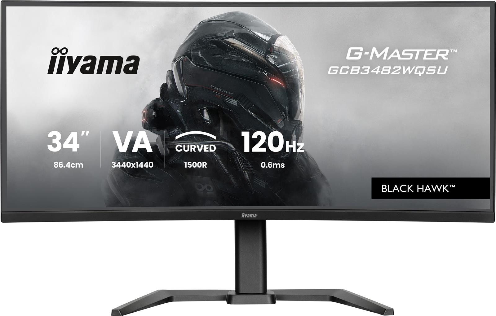 Iiyama iiyama GCB3482WQSU-B1 Computerbildschirm 86,4 cm (34) LED-Monitor (3440x1440 px, UWQHD, 1 ms Reaktionszeit, 120 Hz, VA)