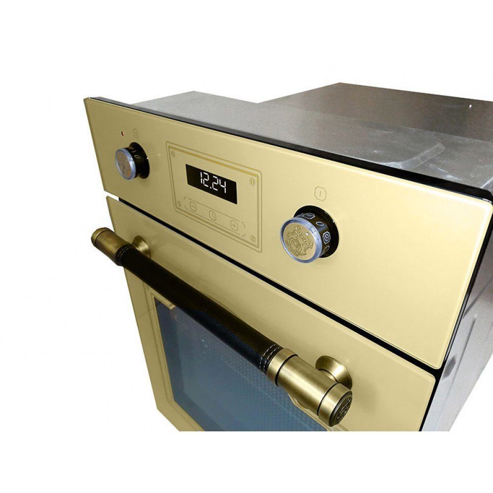 Kaiser Küchengeräte Einbaubackofen EH 4796 ElfAD/5 Jahres Garantie, mit 1-fach-Teleskopauszug, Retro Backofen Einbaubackofen 45 cm, Autark, 50 L, 9 Funktionen