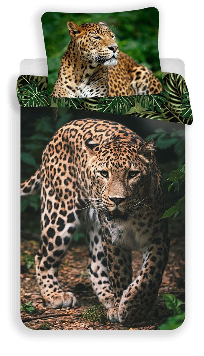 Jerry Fabrics Kinderbettwäsche Leopard, Renforcé, 2 teilig günstig online kaufen