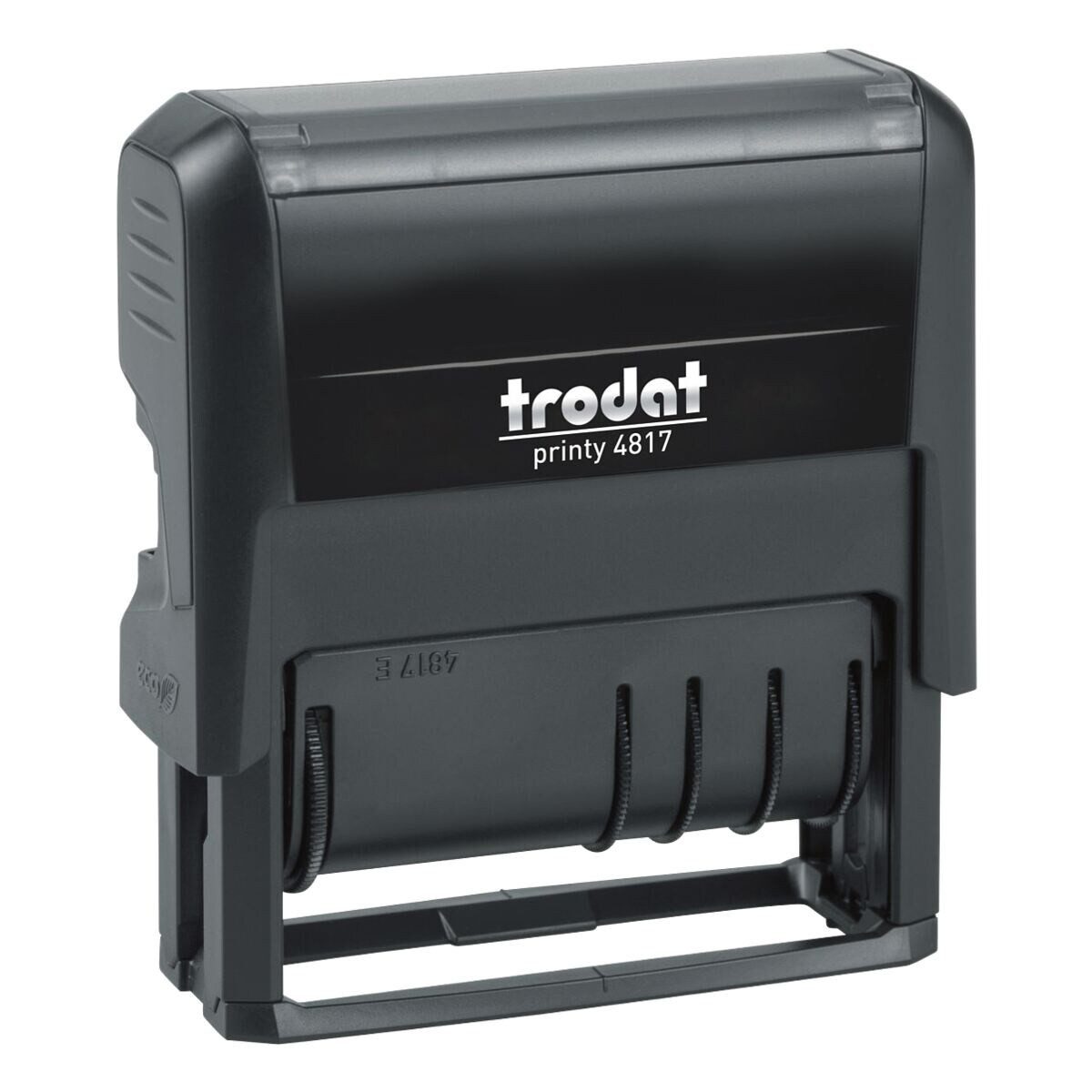 TRODAT Stempel Printy 4817, Datumseinstellung & 12 einstellbare Kurztexte, selbstfärbend