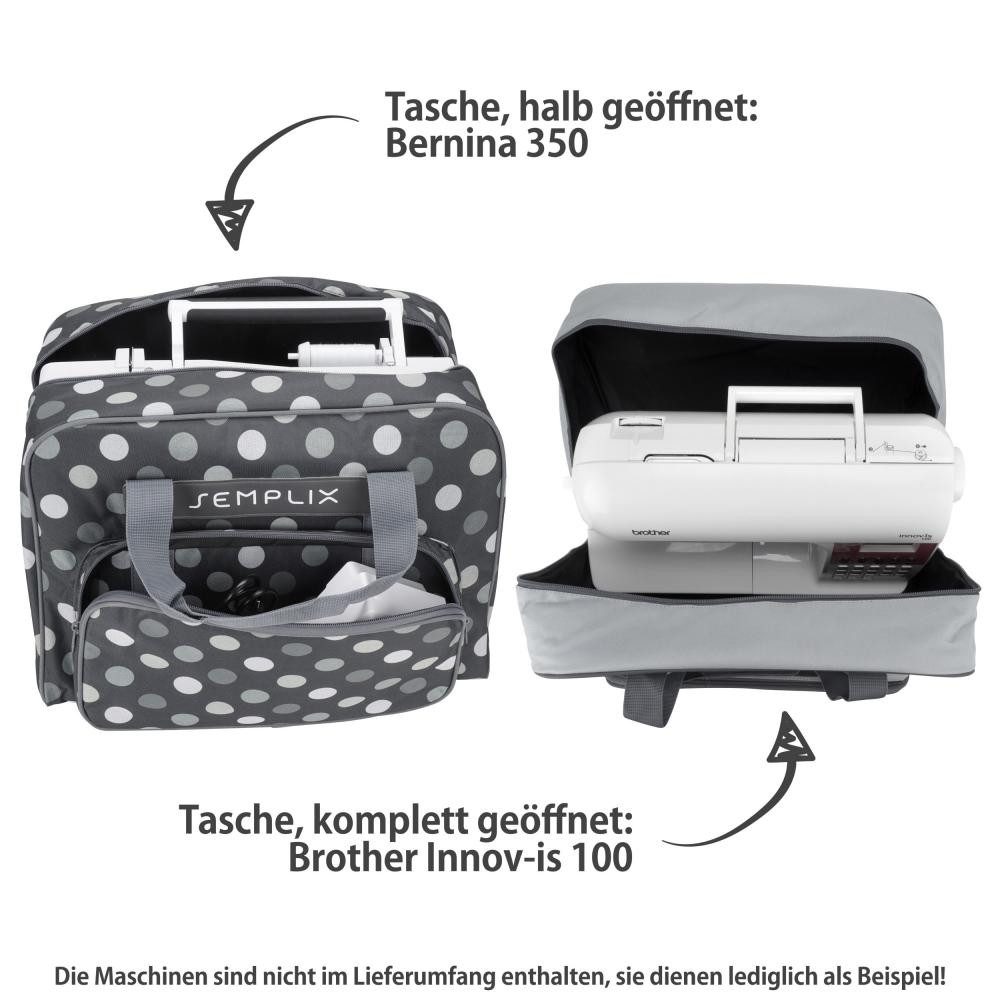 Semplix Nähmaschinentasche - Aufbewahrungstasche Polka Dots – Bild 5 von 5