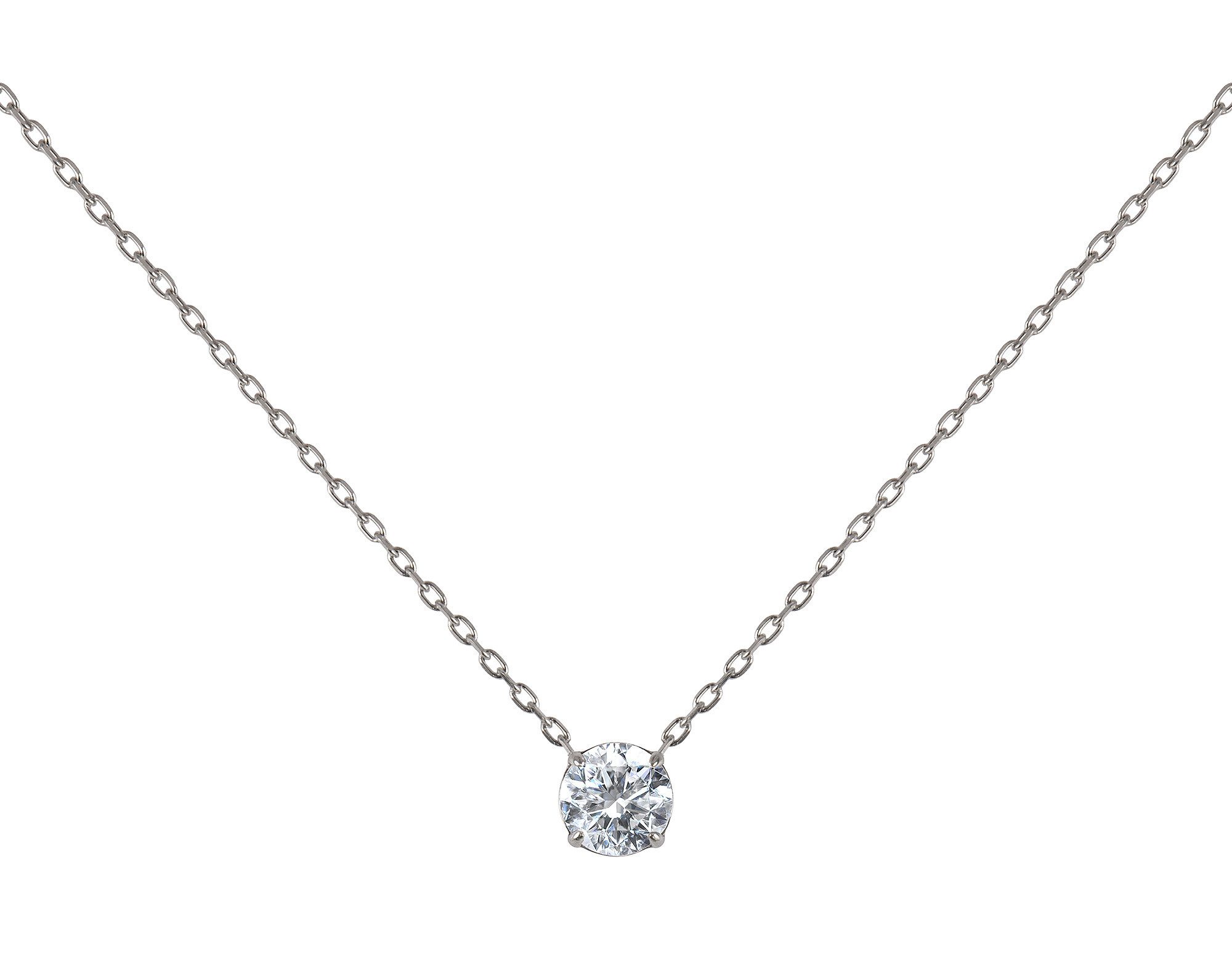 Jacques Lemans Kette mit Anhänger Solitär, mit Zirkonia (synth)