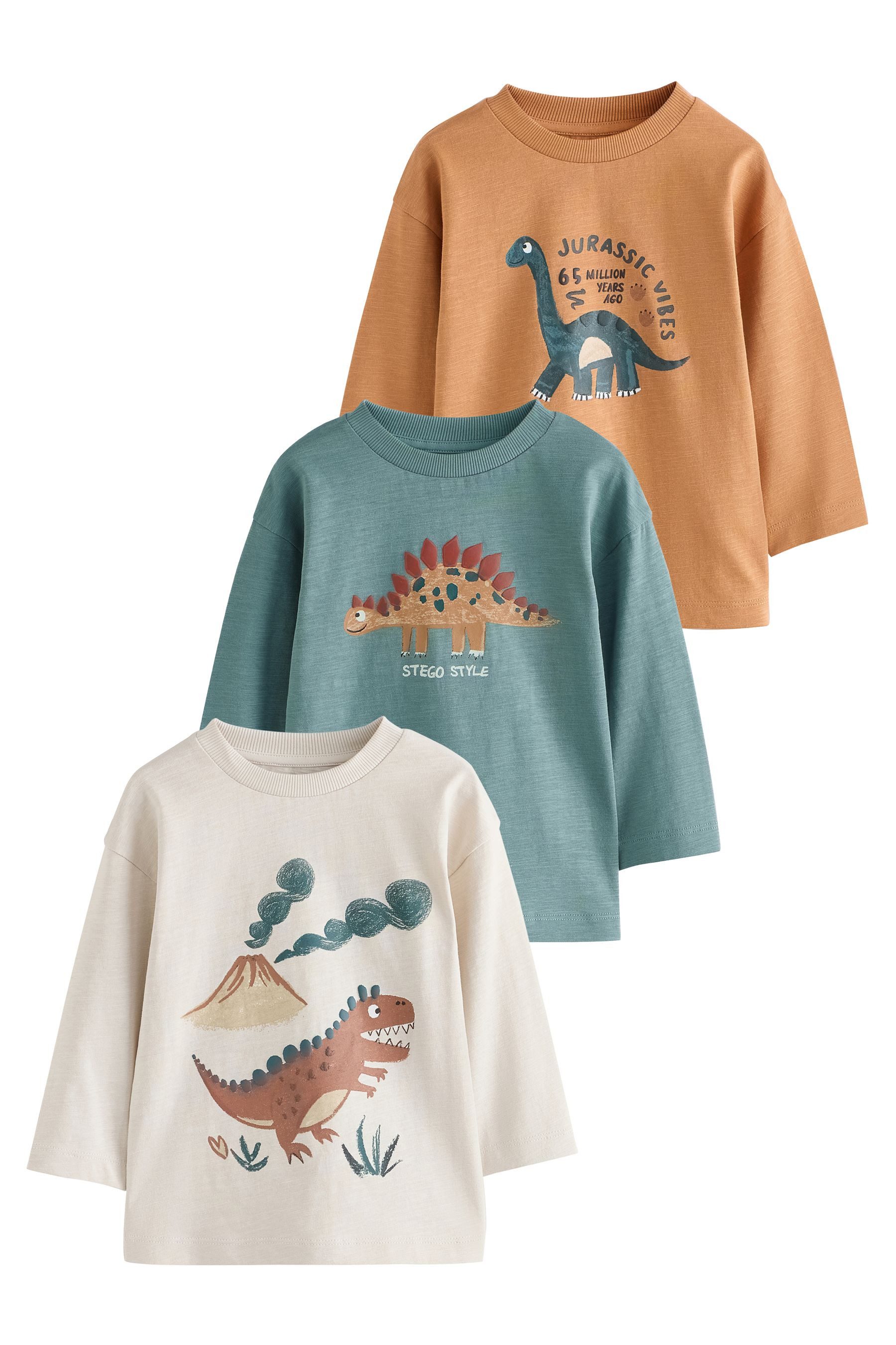 Next Langarmshirt 3er-Pack Langarmshirts mit Grafik (3-tlg)