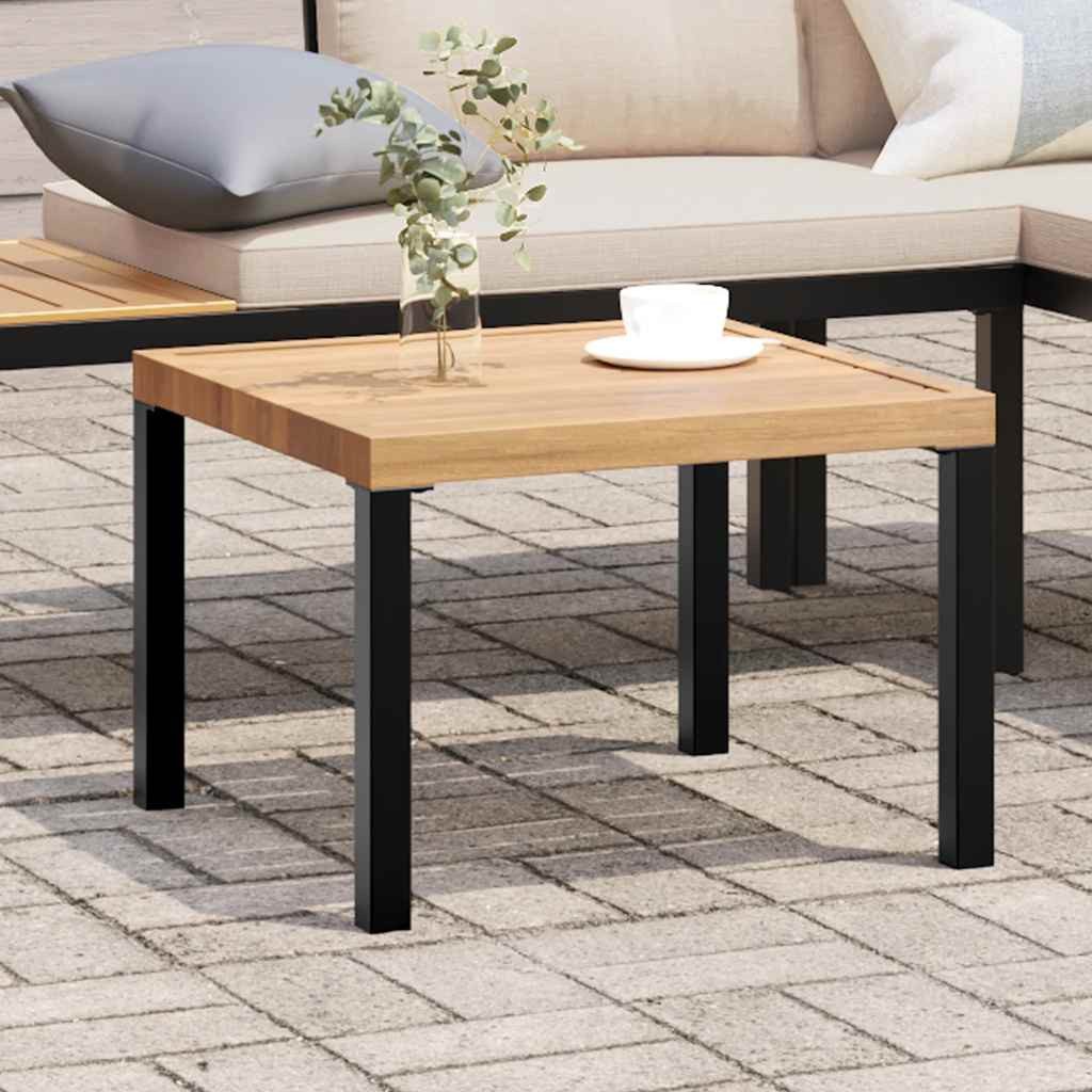 vidaXL Gartentisch Garten-Couchtisch 55x55x39,5 cm Pulverbeschichteter Stahl (1-St)