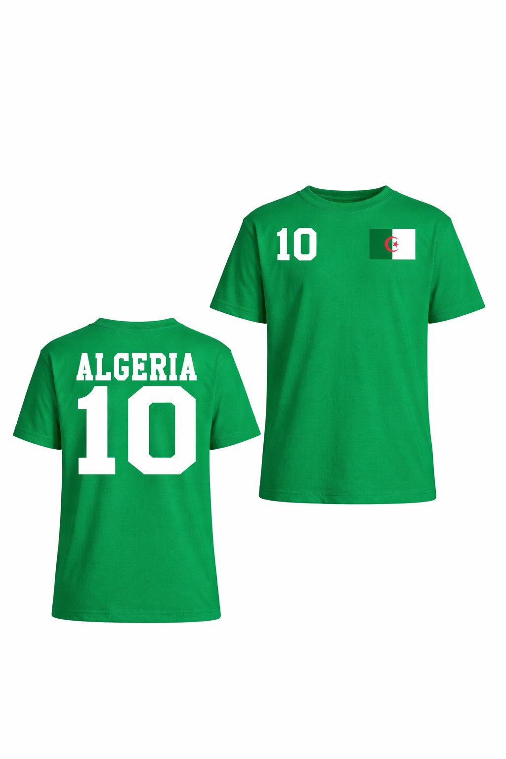 T-Shirt Kinder Algerien Algeria Sport Trikot Fußball Weltmeister WM Afrika