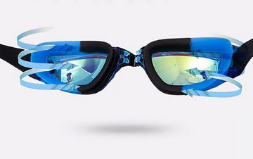 Mrichbez Taucherbrille Schwimmbrille für Herren Damen Jugendliche, (1-St., Taucherbrille Anti-Beschlag), UV-Schutz, klare Sicht, Verstellbare Silikon Riemen Schwimmbrillen