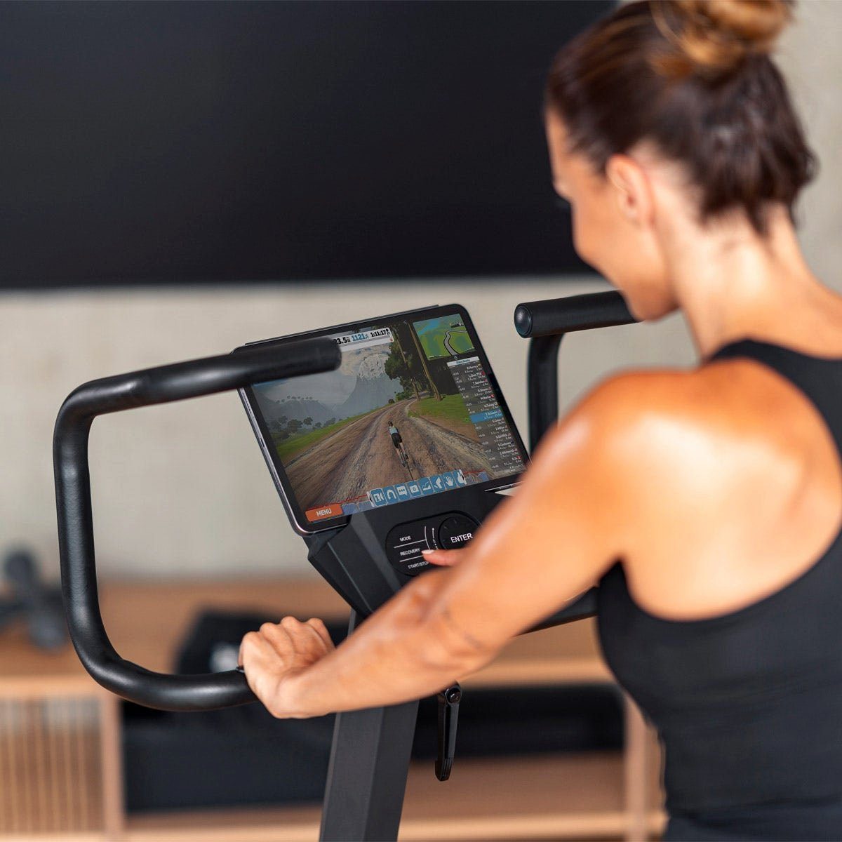 Hammer Heimtrainer CardioPace 5.0 NorsK, edles Holz-Design, 36 Programme, Zwift & Kinomap