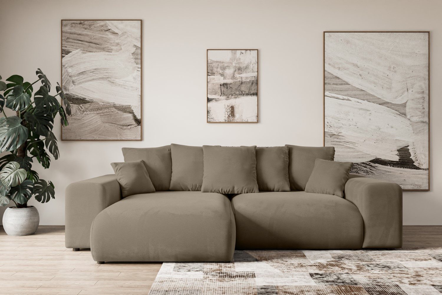 ALTDECOR Ecksofa ESKAR-L, Couch mit Schlaffunktion, günstig online kaufen