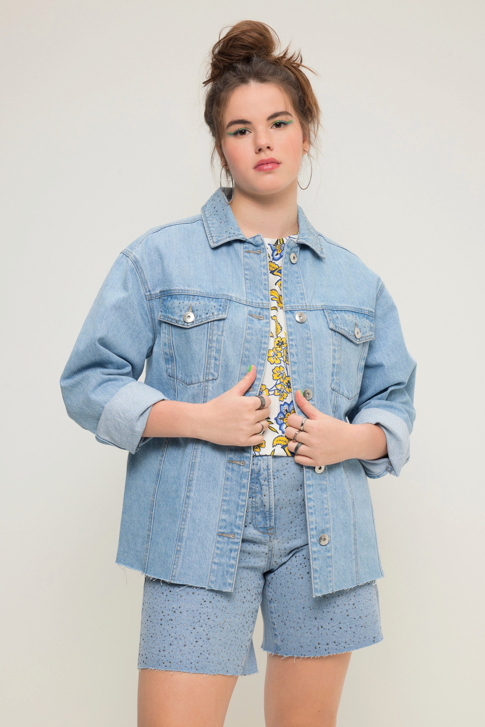 Studio Untold Kurzjacke Jeansjacke Boxy Shape günstig online kaufen