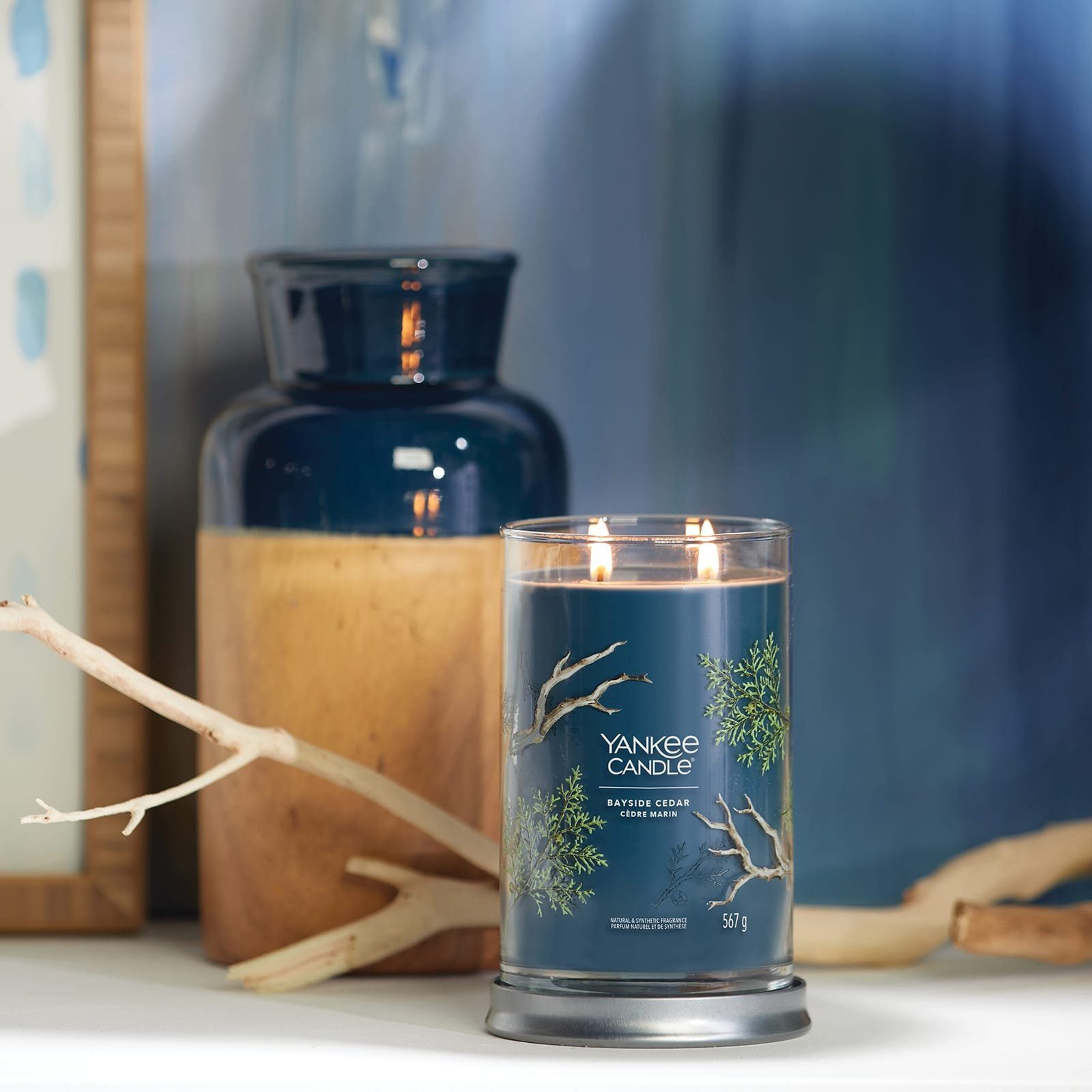Yankee Candle Duftkerze Duftkerze YC SIGNATUR GROSSE BECHER BAYSIDE ZEDER