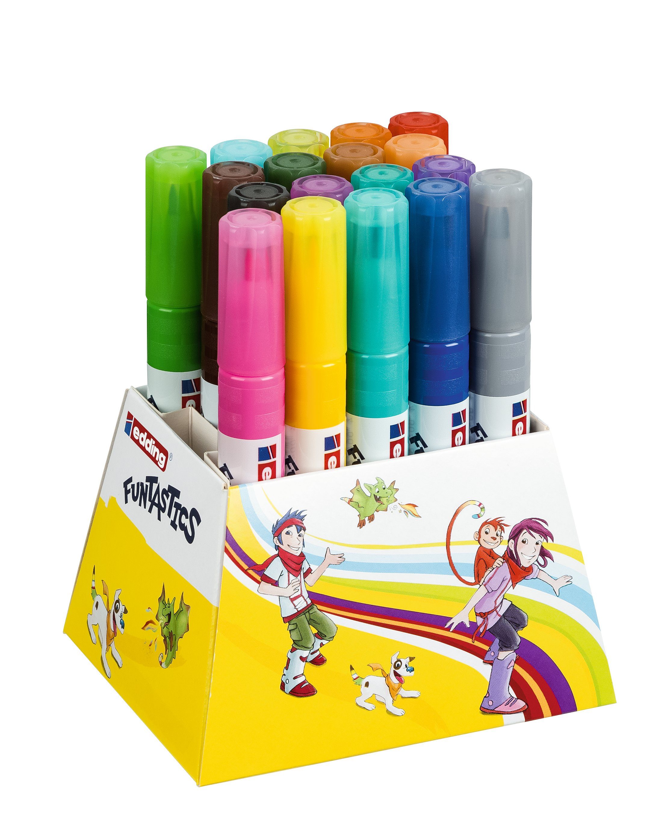 edding Aquarellstifte Funtastic Kinderfasermaler, Wasserbasis, Geruchsneutral