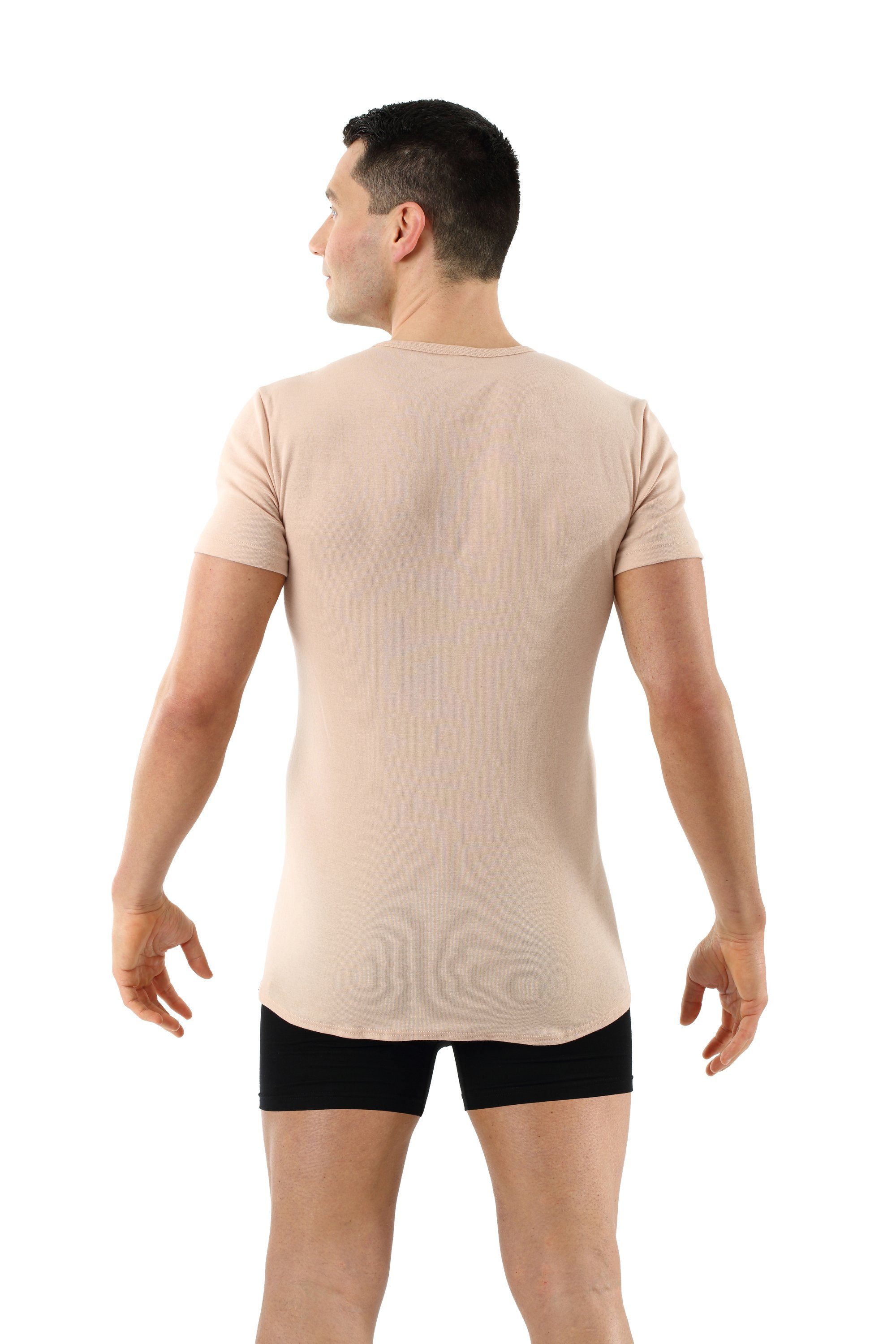 Albert Kreuz Unterhemd Bio V-Neck extra lang Kurzarm (kein Set, kein Set)