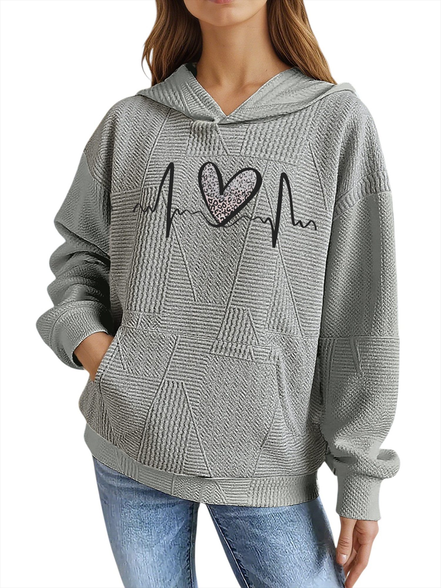 PYLIKE Kapuzenpullover Damen Langarm Kapuzenpullover mit günstig online kaufen
