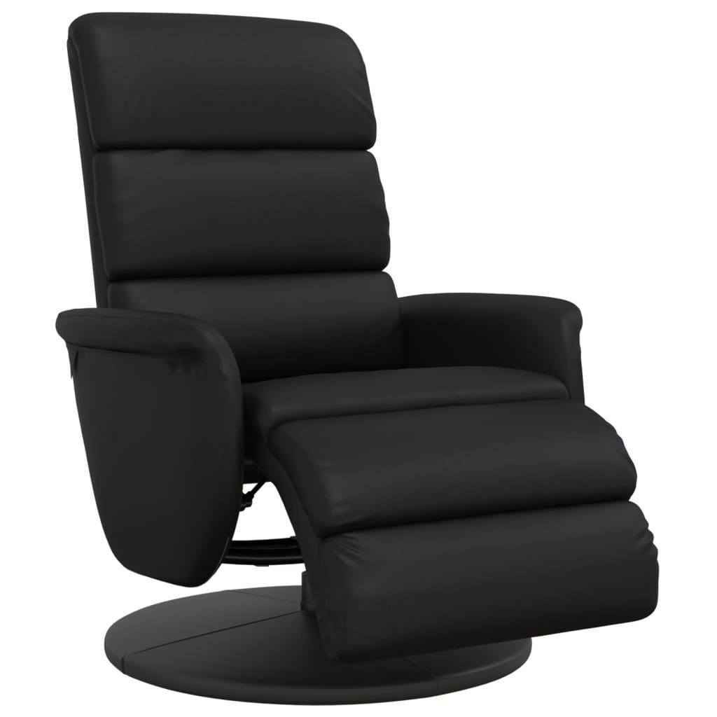 vidaXL Sessel Relaxsessel mit Fußteil Schwarz Kunstleder (1-St)