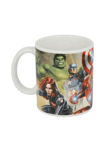 The AVENGERS Tasse Kinder-Becher Jungen Tasse Captain America Iron Man, aus Keramik im Geschenkkarton