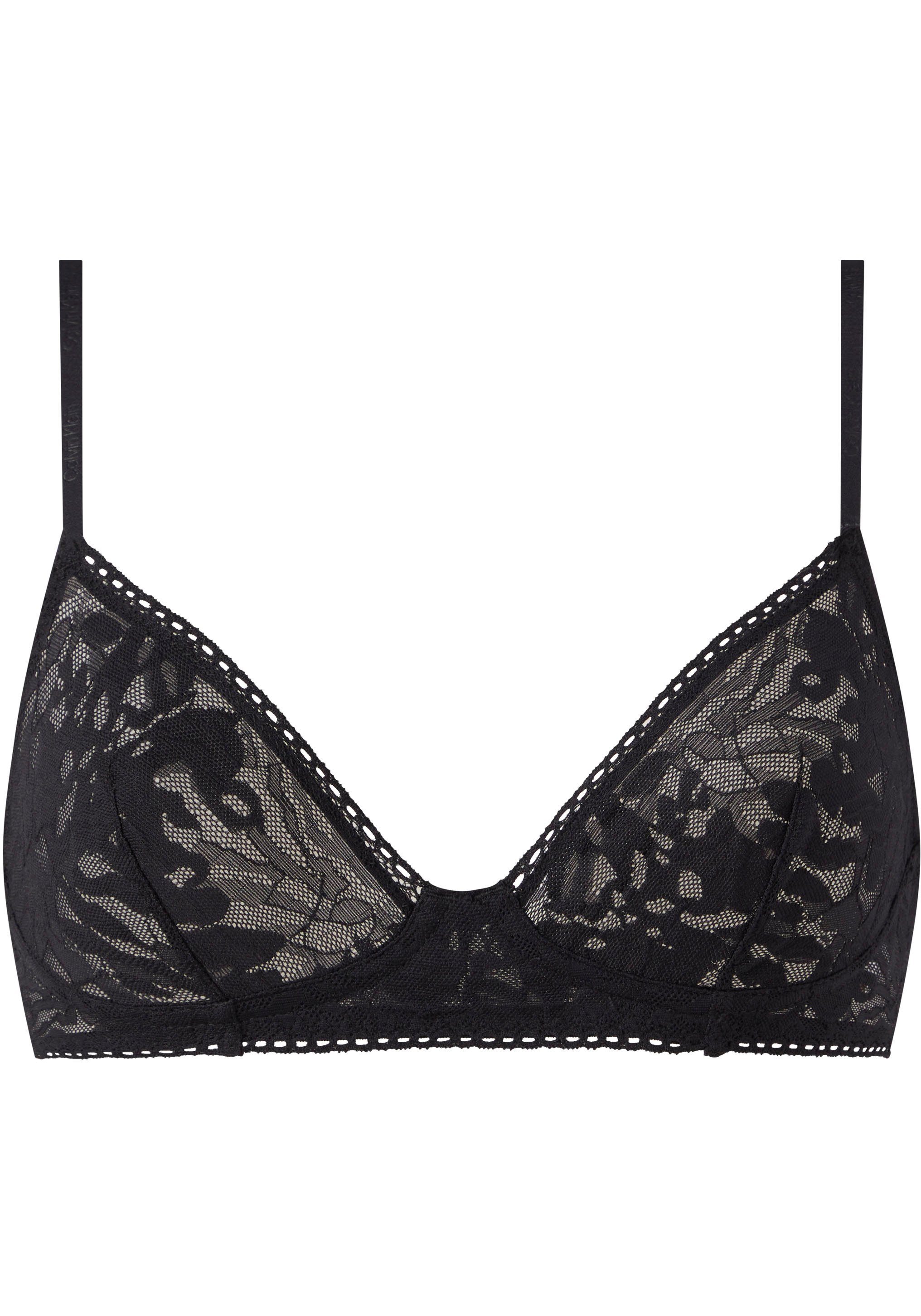 Lochstickerei Underwear mit Klein schwarz Calvin Bralette-BH