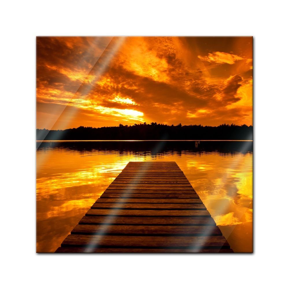 Bilderdepot24 Glasbild, Glasbild - Steg retro | OTTO