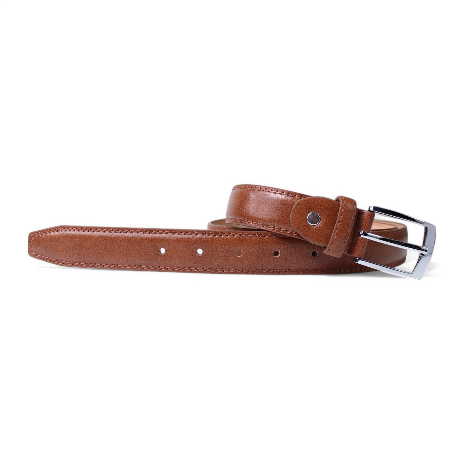 FRONHOFER Flechtgürtel 19337 (1-St) 3 cm breiter Kunstledergürtel, silberne Schnalle, flexibel kürzbar
