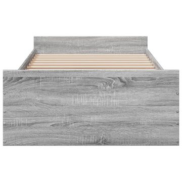 vidaXL Bett Bettgestell mit Schubladen Grau Sonoma 90x200 cm Holzwerkstoff