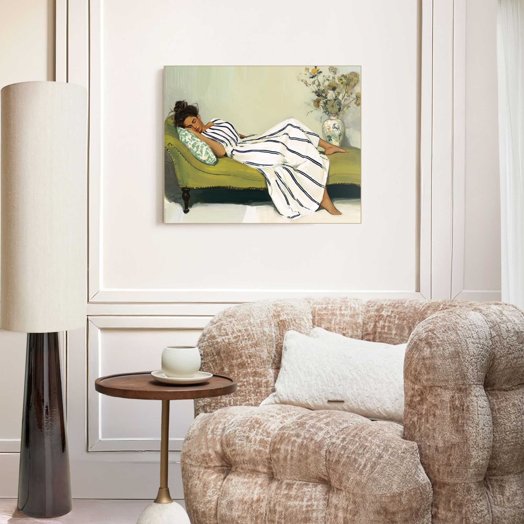 Reinders! Wandbild Einfach nichts, Menschen (1 St), Schlafzimmer - Grün - MDF - Frauen - 40x50 cm