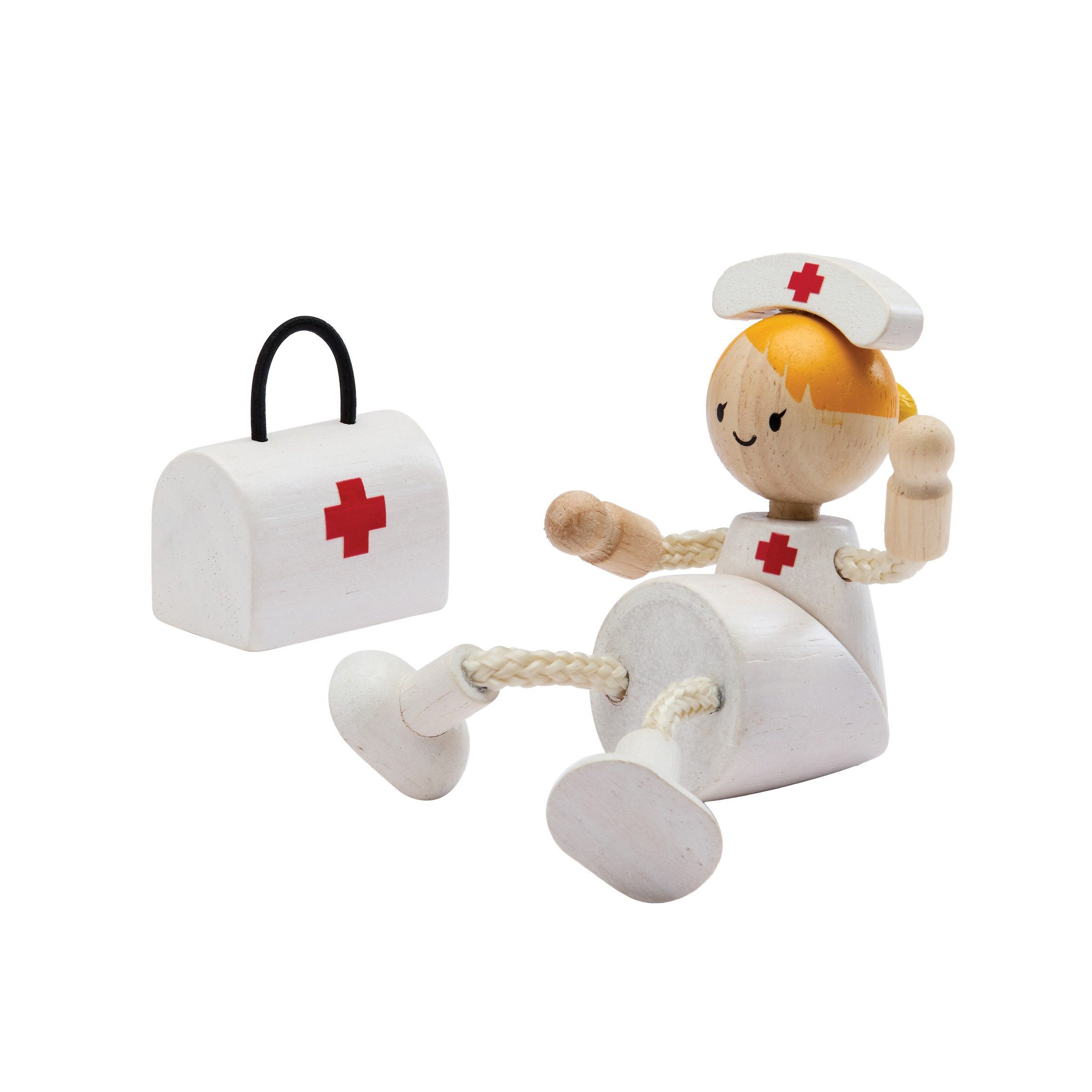 Plantoys Biegepuppe PlanToys- Krankenpflegerin-Puppe Puppenhaus18,8x7,5x9,5 cm - 3y+
