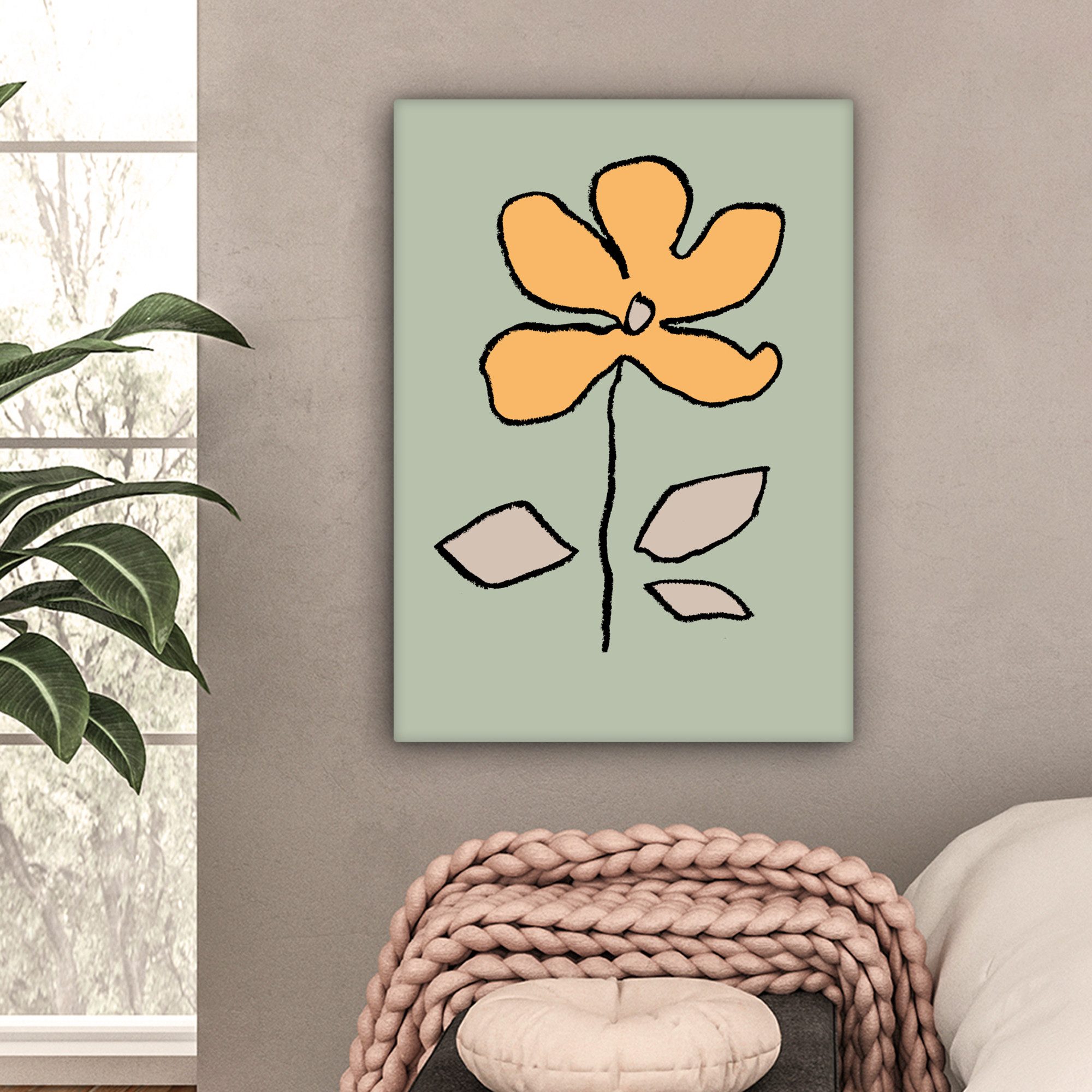 OneMillionCanvasses® Leinwandbild Blume - Gelb - günstig online kaufen