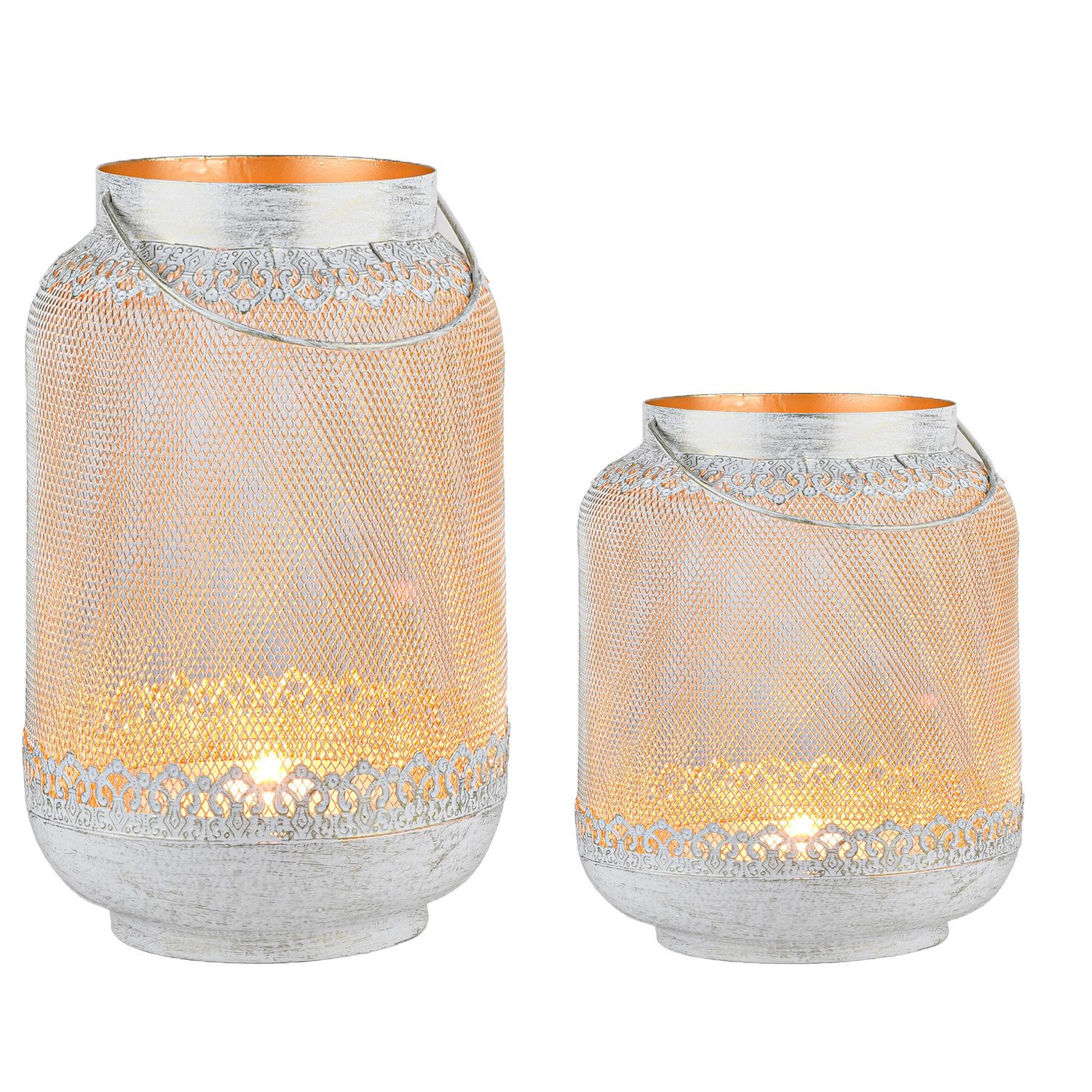 Teelichthalter 2er Set Boho Deko Windlicht Teelichthalter Kerzenhalter Edna