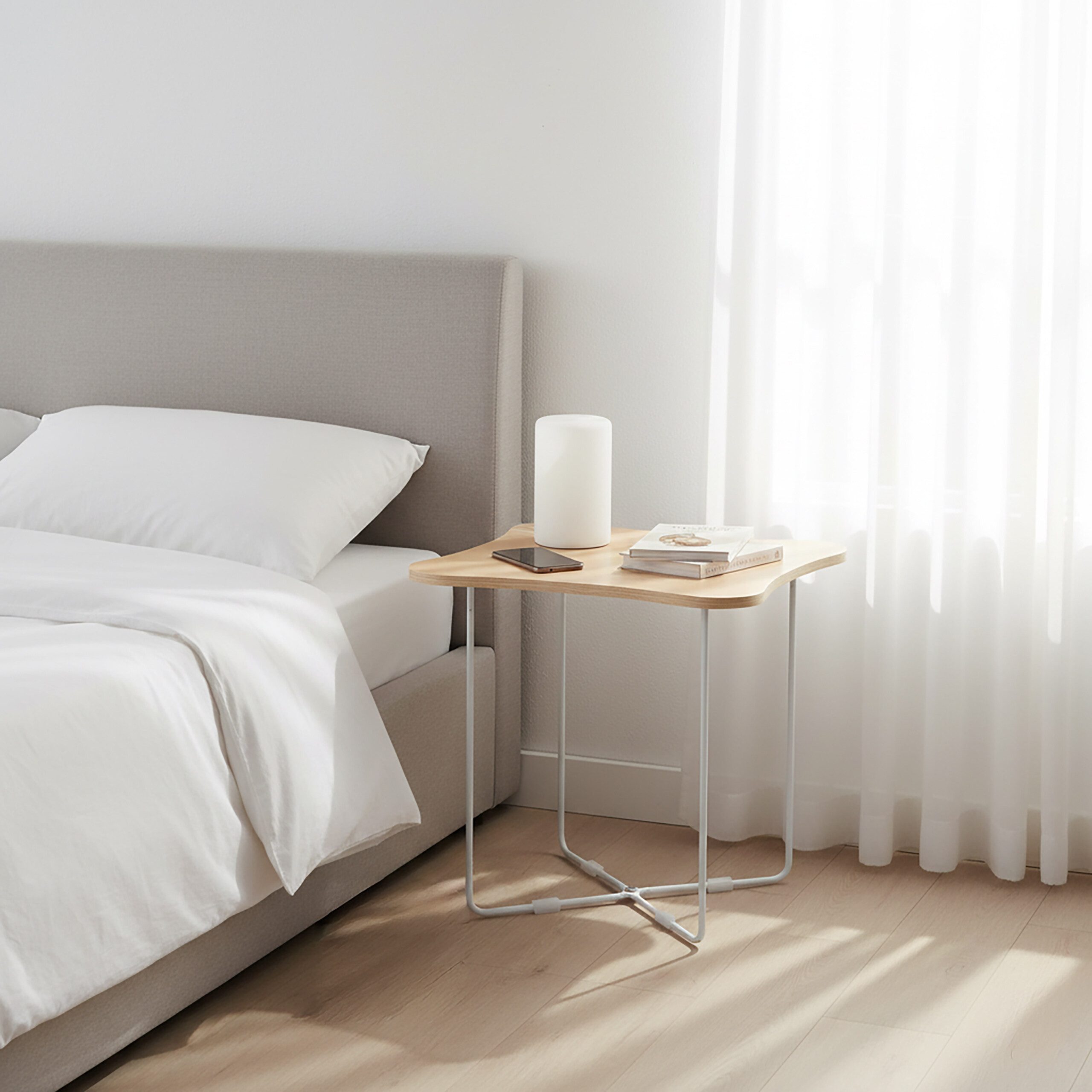 relaxdays Beistelltisch Skandi Desig, eckig