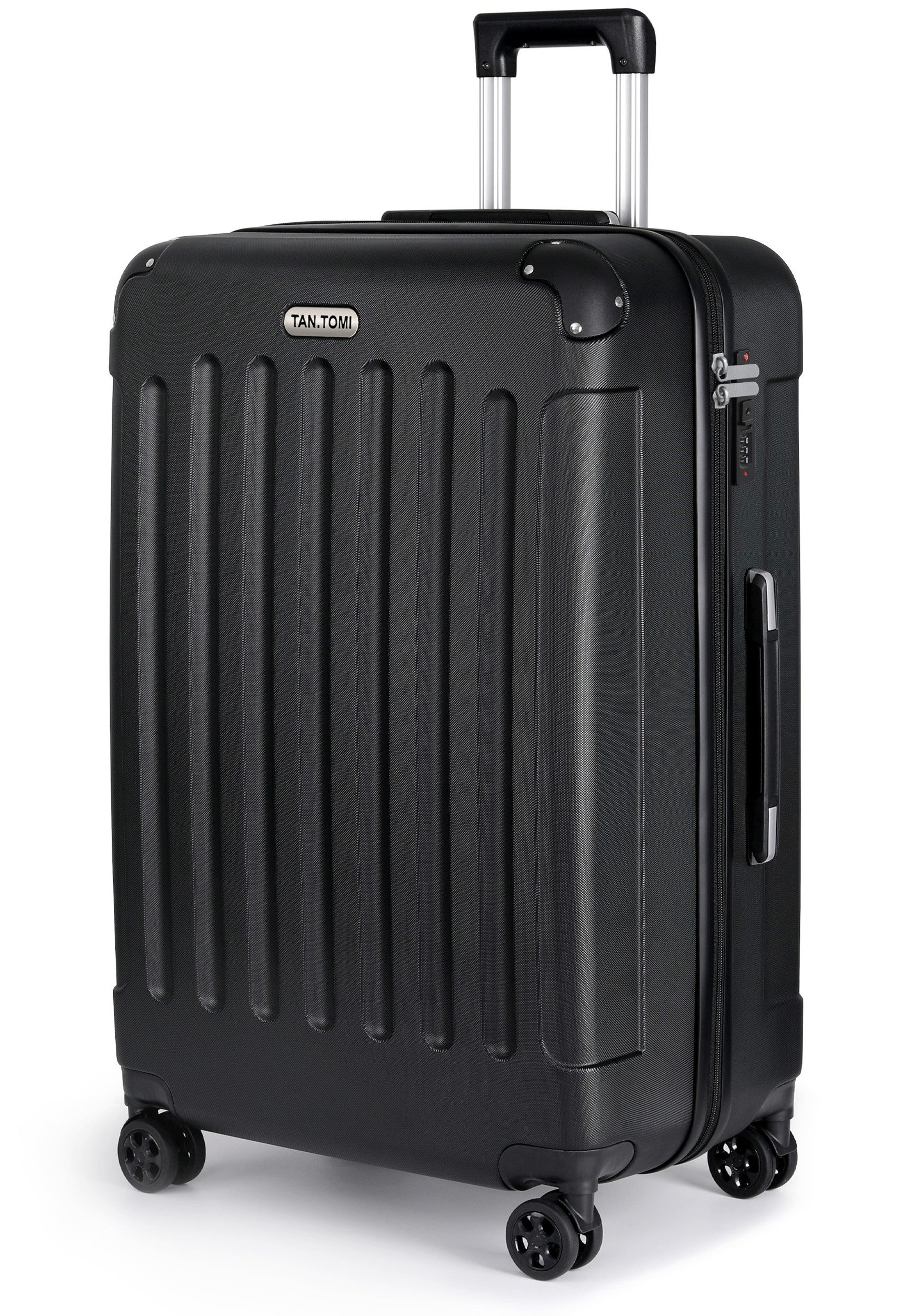 TAN.TOMI Hartschalen-Trolley Hartschalen-Koffer Trolley Rollkoffer Reisekoffer Handgepäck, 4 Rollen, Trolley Rollkoffer Reisekoffer, Zahlenschloss, 56/66/76 cm, 41/65/95 L