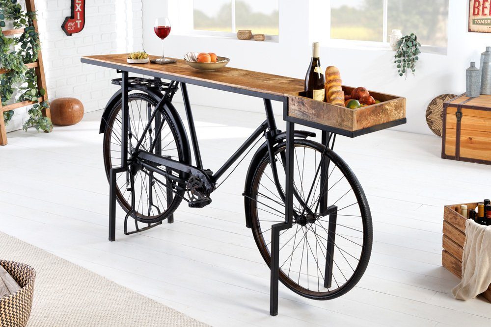 riess-ambiente Konsolentisch BICYCLE 195cm natur / schwarz (Einzelartikel, günstig online kaufen