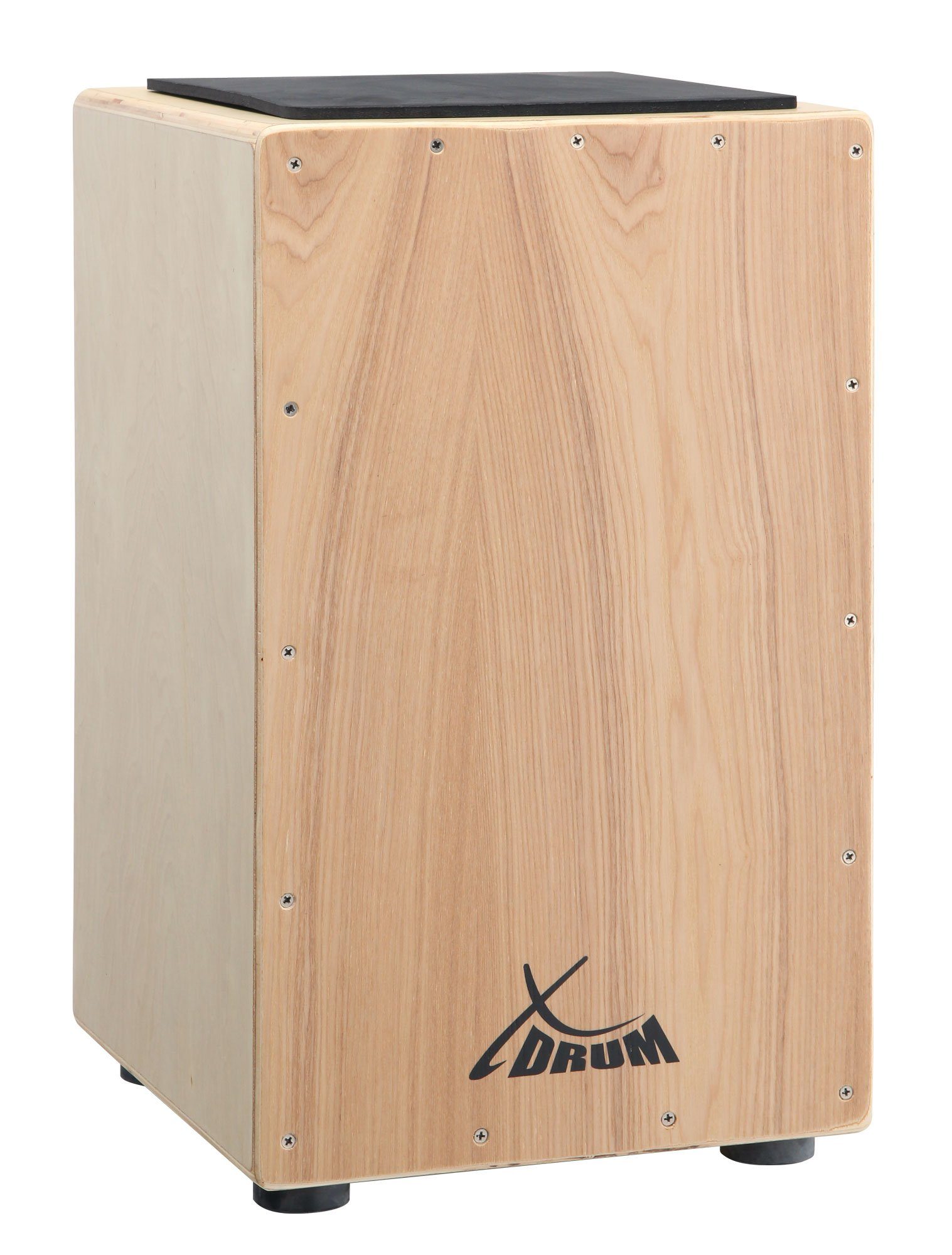 XDrum Cajon Cajon Primero Natur inkl. Cajonschule und Tasche, inkl. Rucksacktasche & Cajonschule, Trommelkiste mit Snare Sound