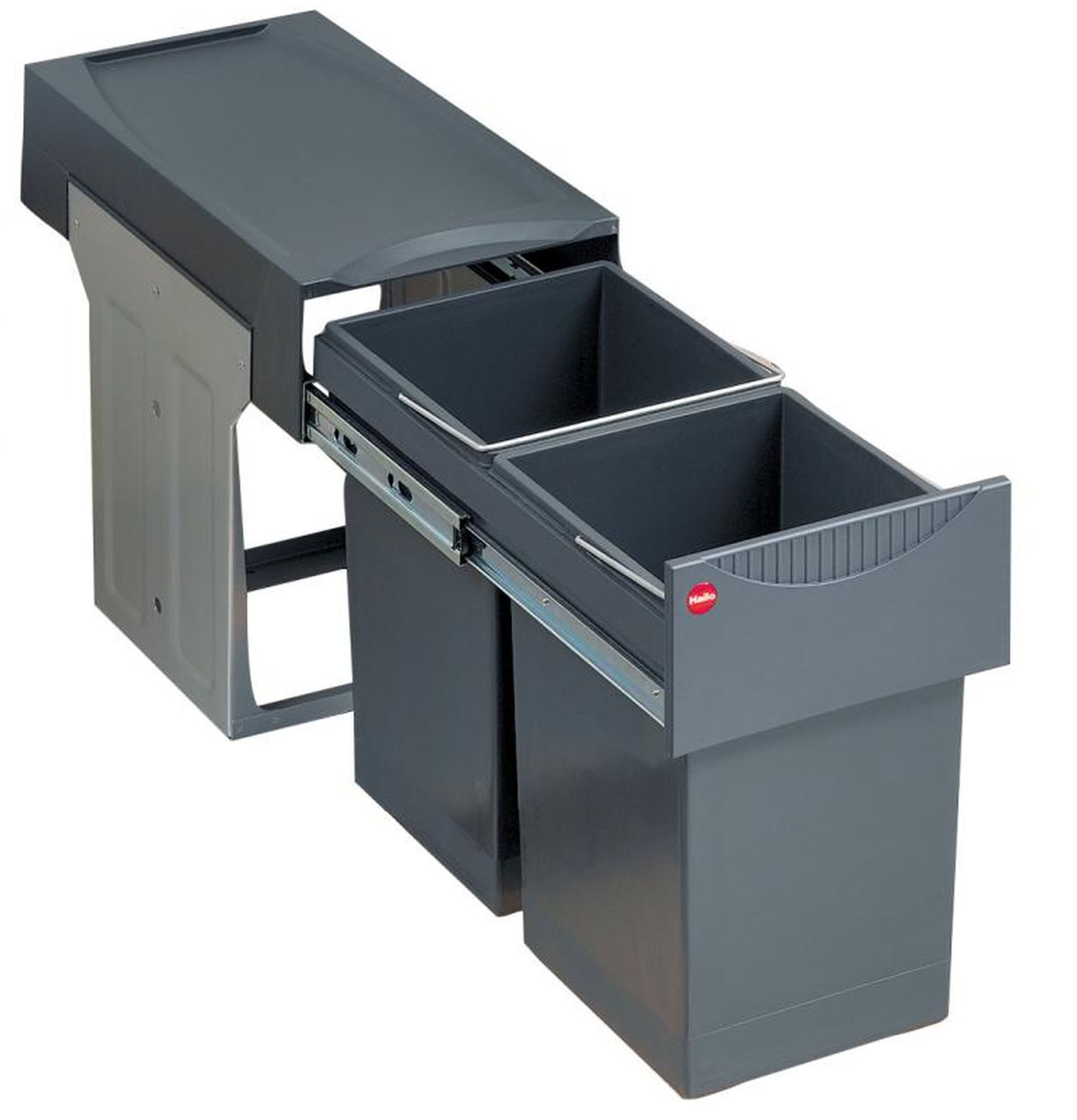 Hailo Einbaumülleimer Hailo Mülleimer Küche Einbau ab 30cm Schrank 2x15 Liter Abfalleimer, siehe Beschreibung