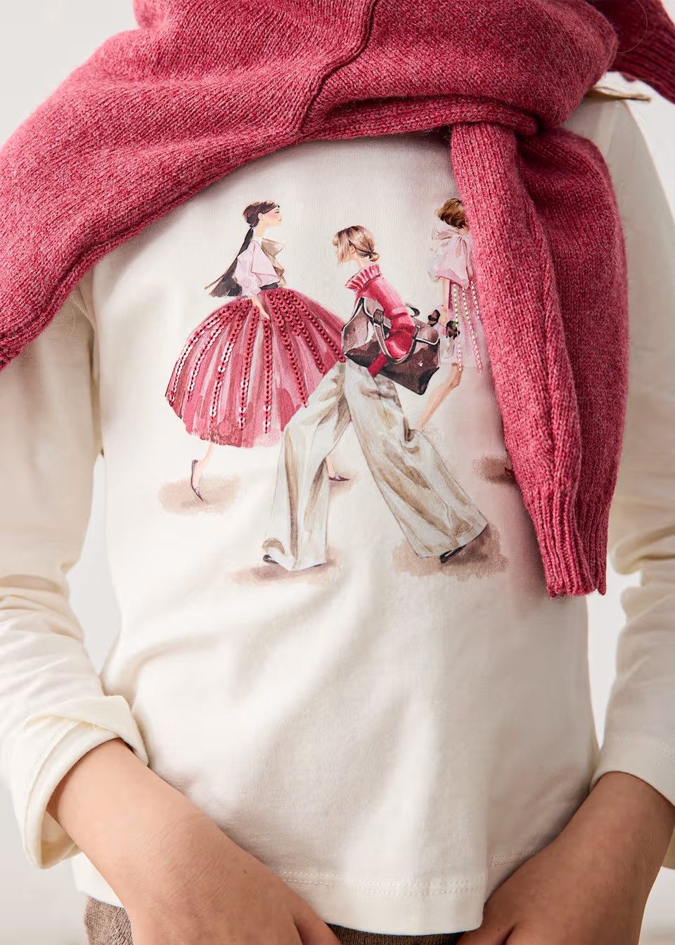 Mayoral Langarmshirt Mädchen Langarmshirt mit Pailletten (403517)